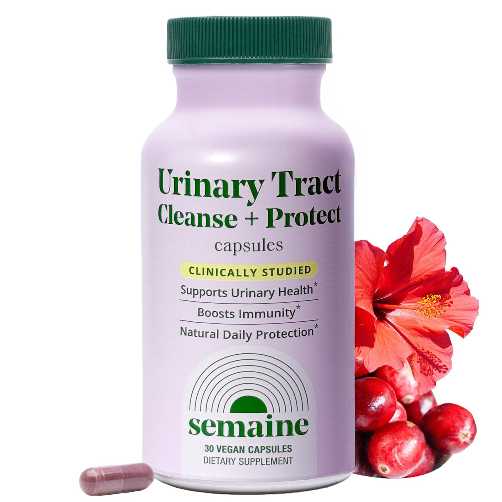 Urinary Tract Cleanse & Protect – 30 ct, Bladder Support Supplement for Women, Flushes Urinary Tract. Combines Cranberry Proanthocyanidins with Hibiscus.