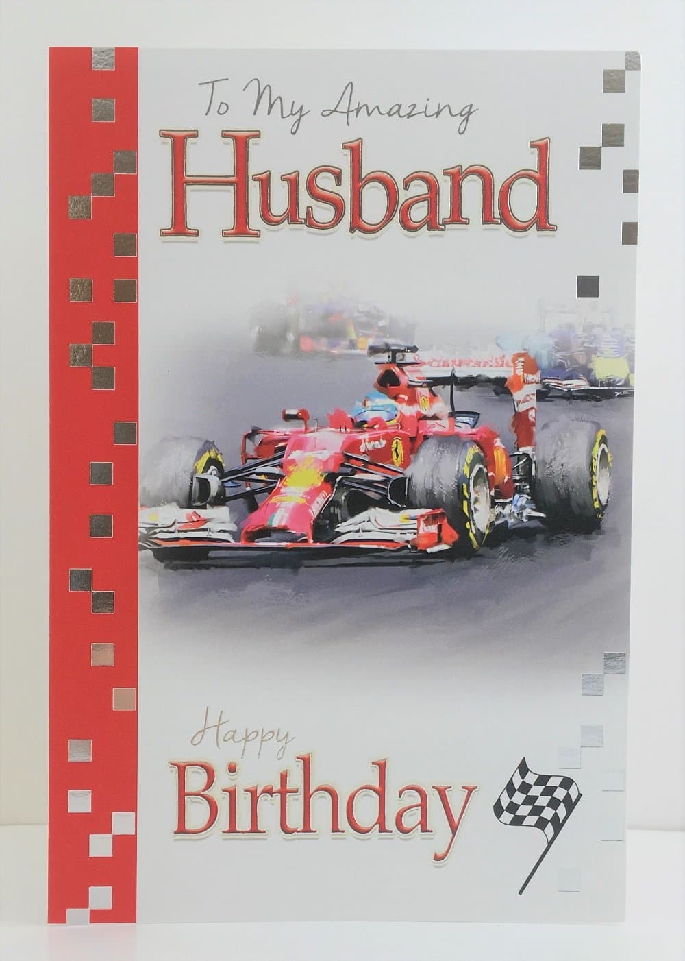 Cherry Orchard Racing Car Formula 1 Amazing Husband Birthday Card