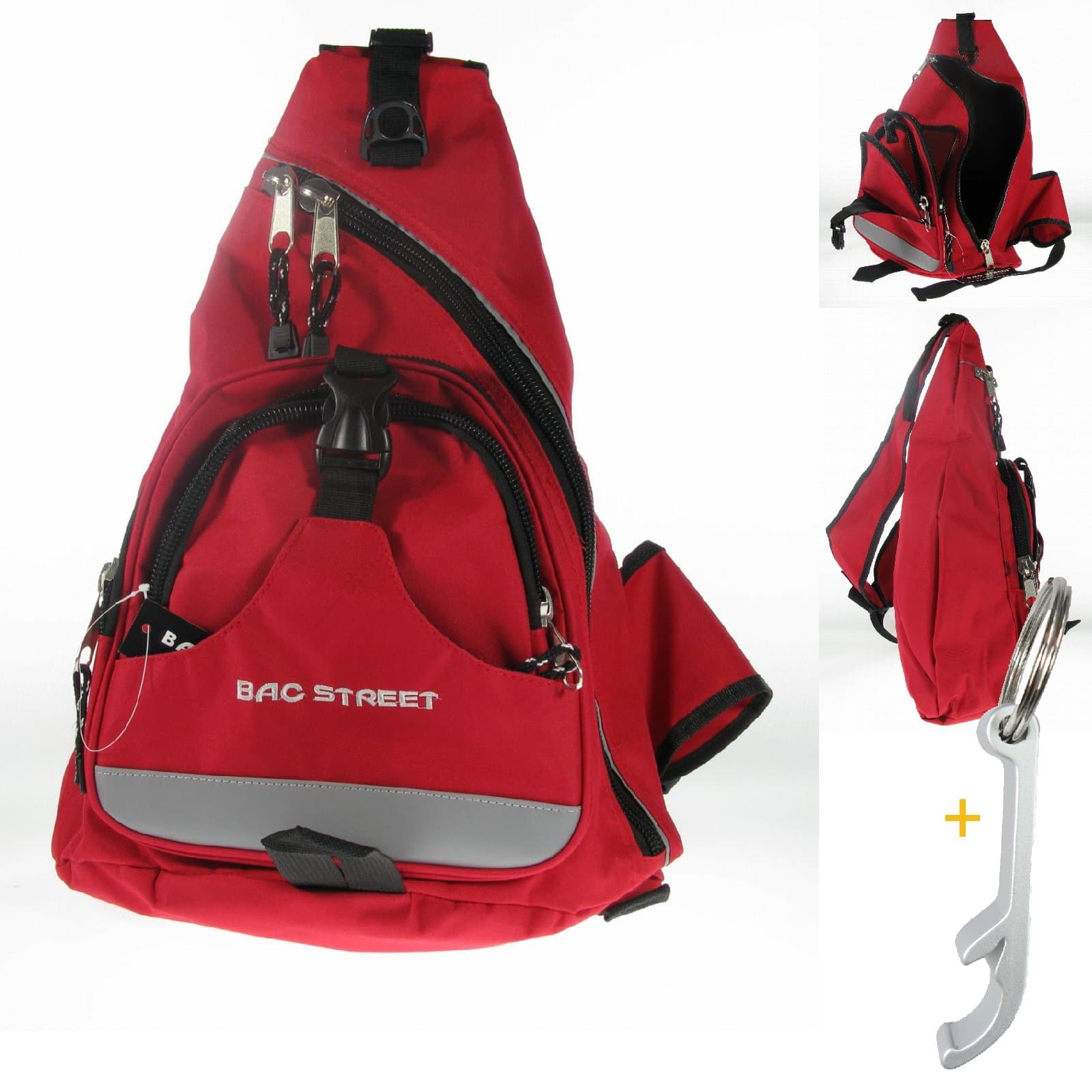 Bag Street Rucksack. 4804 Sporty Bodyback Shoulder Bag Bicycle Backpack Red