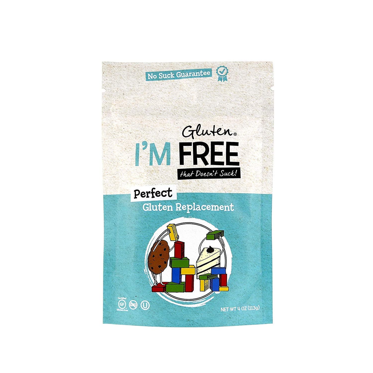 I'm Free Perfect Gluten Replacement Vegan ⊘ Non-GMO Gluten-Free OU Kosher Certified - 4 oz. (gives structure to gluten-free flours)