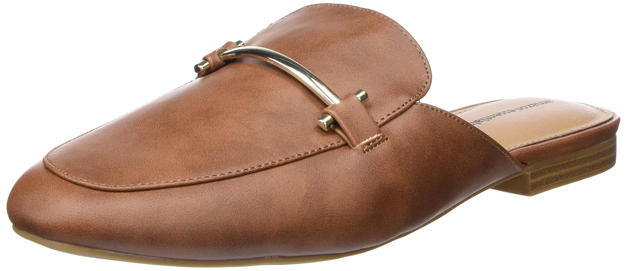 Amazon Essentials Women's Slip On Buckle Mule, Backless