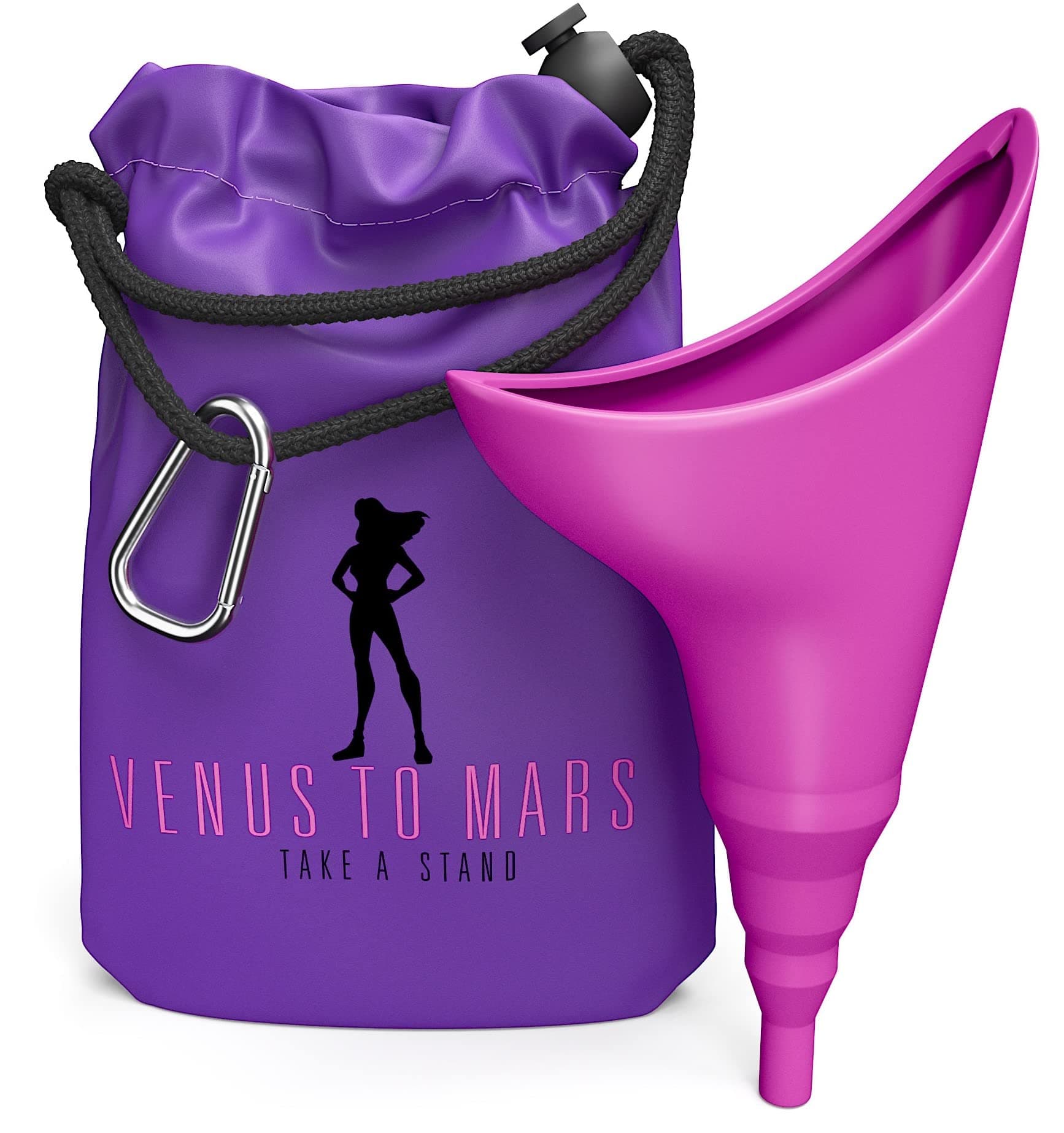 Purple Silicone Female Urinal With Carrying Case