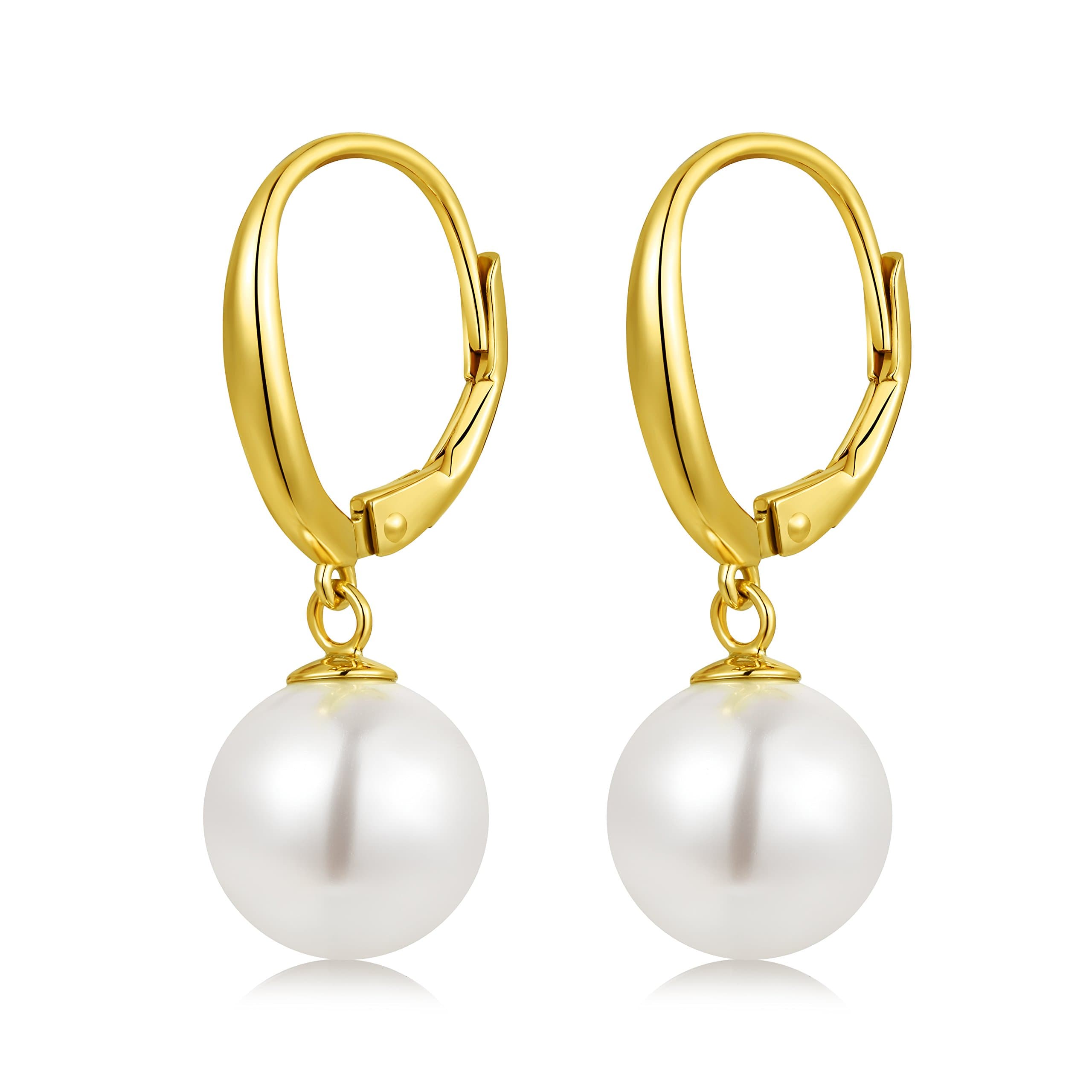 Pearl Earrings from Austria 925 Sterling Silver Fine Jewellery Silver/Gold Rose/Gold Colors