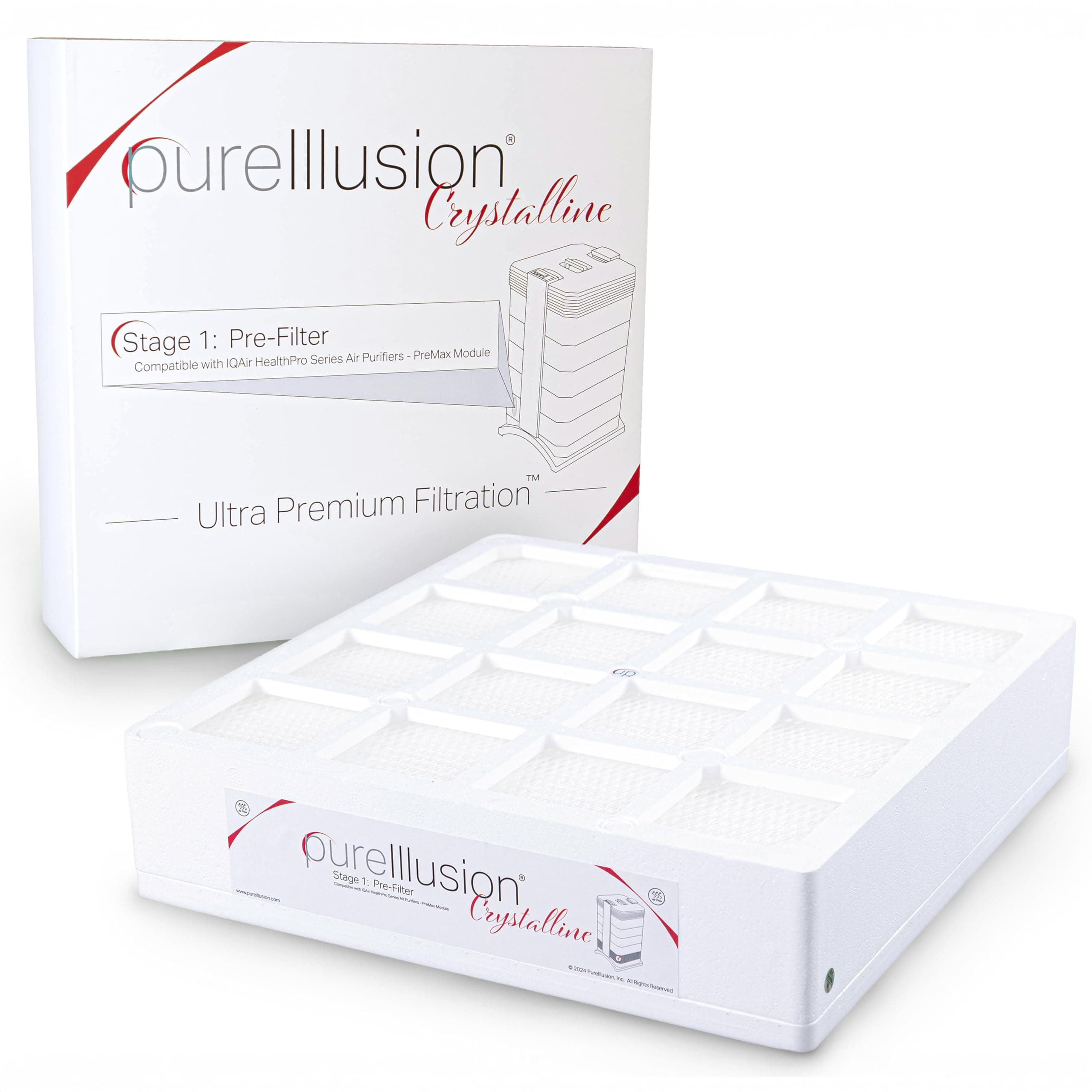 PureIllusion Scientifically Tested PreFilter for IQAir HealthPro Series Air Purifier - Ultra Premium Filter fits PreMax Module - Genuine Crystalline Pre Filter