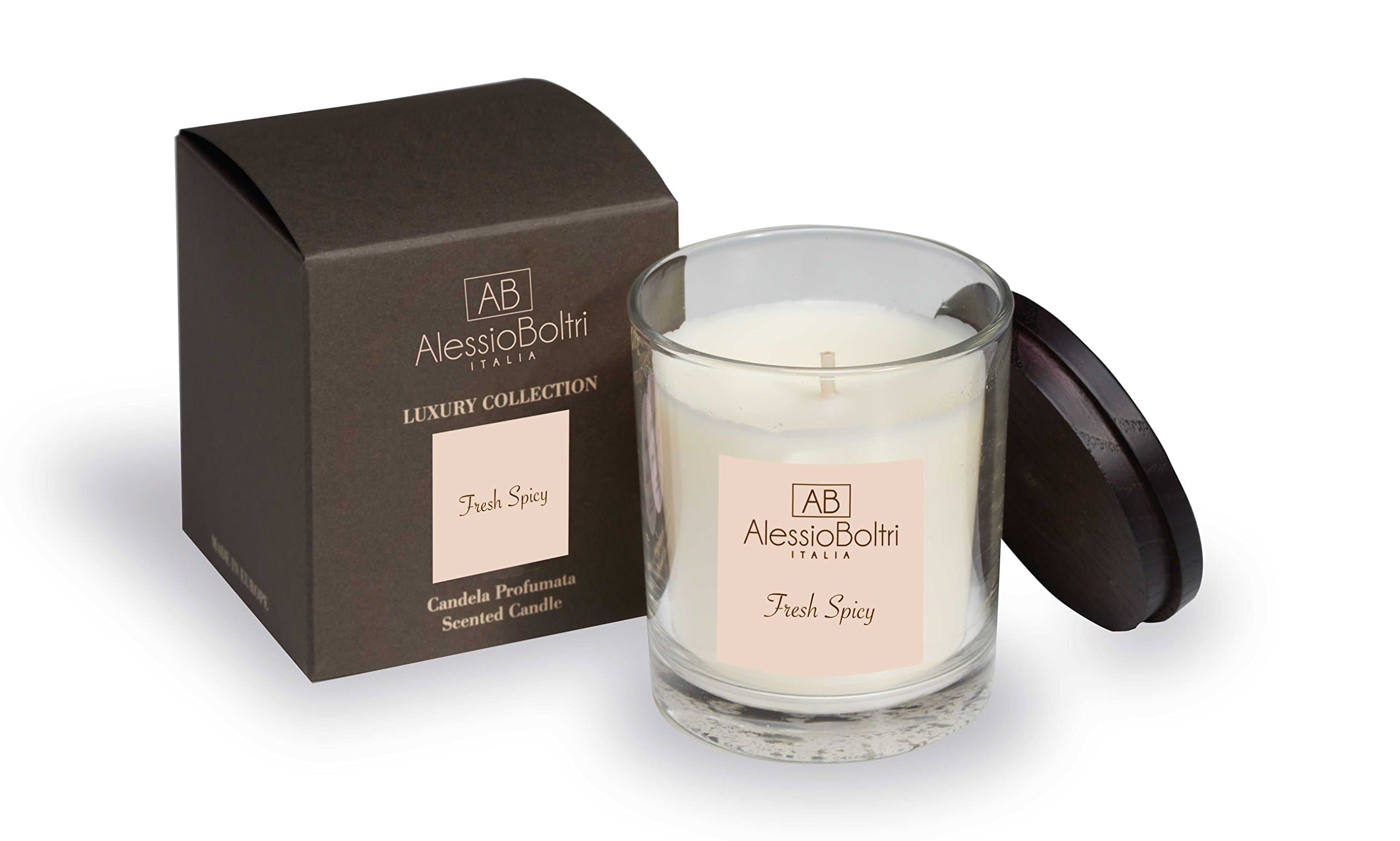 Ales Siobo Ltri Room Fragrance Fresh Spicy Scented Candle in Glass