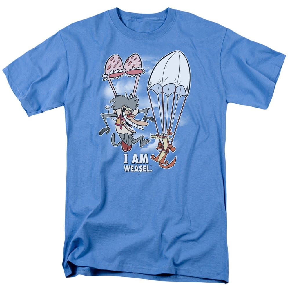 Trevco I Am Weasel-Balloon Ride - Short Sleeve Adult 18-1 Tee - Carolina Blue44; Large
