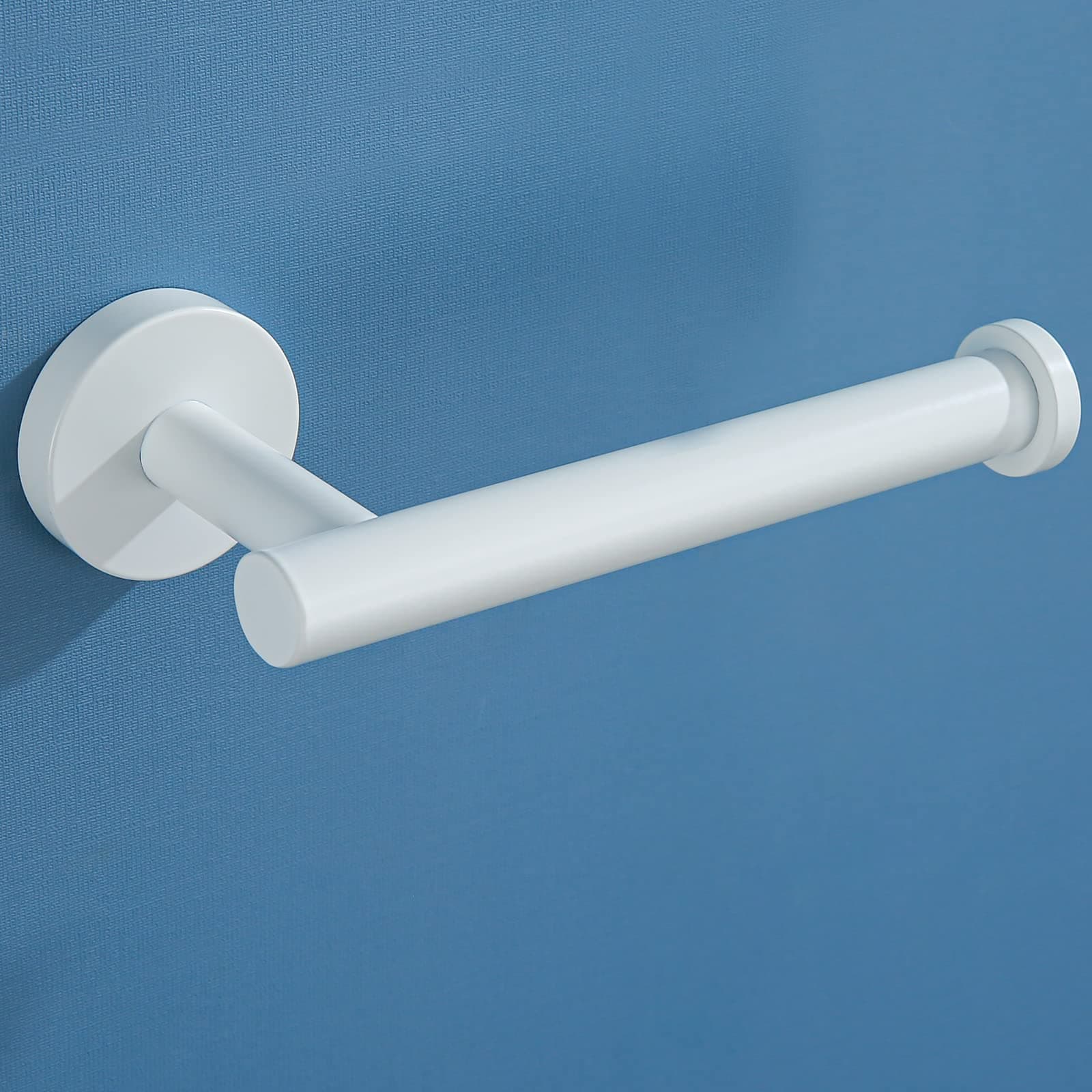 White Toilet Roll Holder Bathroom Toilet Paper Holder Wall-Mounted TP Toilet Tissue Holder
