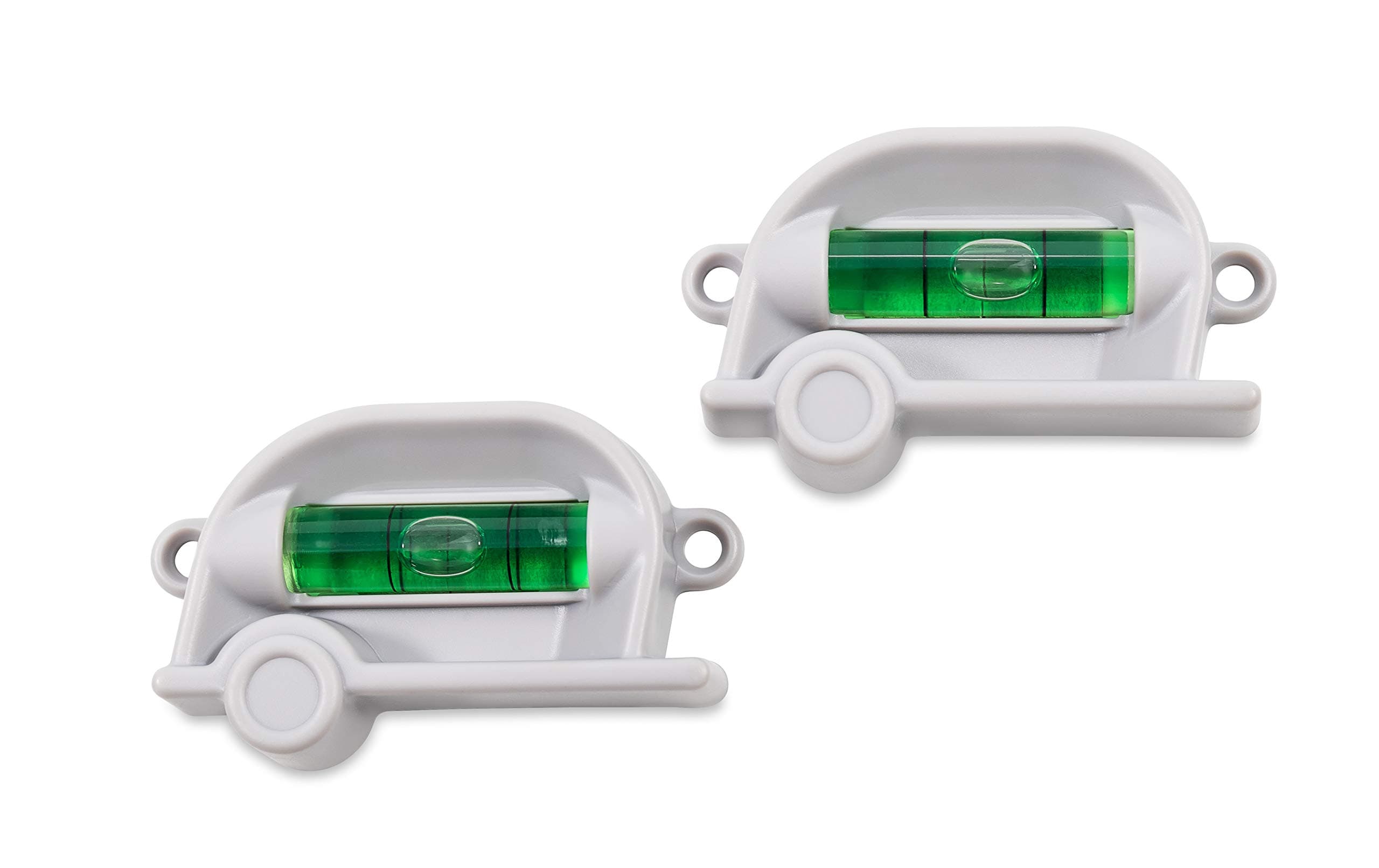 Retro RV Level 2 Pack - Provides Front-to-Back or Side-to-Side Leveling & Can be Installed with Screw or Foam Tape - Features Fun Retro RV Design - Includes (2) Levels & Foam Tape (25520)