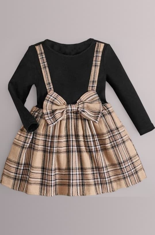 Dress for Girls II Baby Girl Dress, Frock Girls Infants Casual wear for Kids Dresses and Jump Suite Round Neck Full Sleeve Dress for Girls (KD-137)