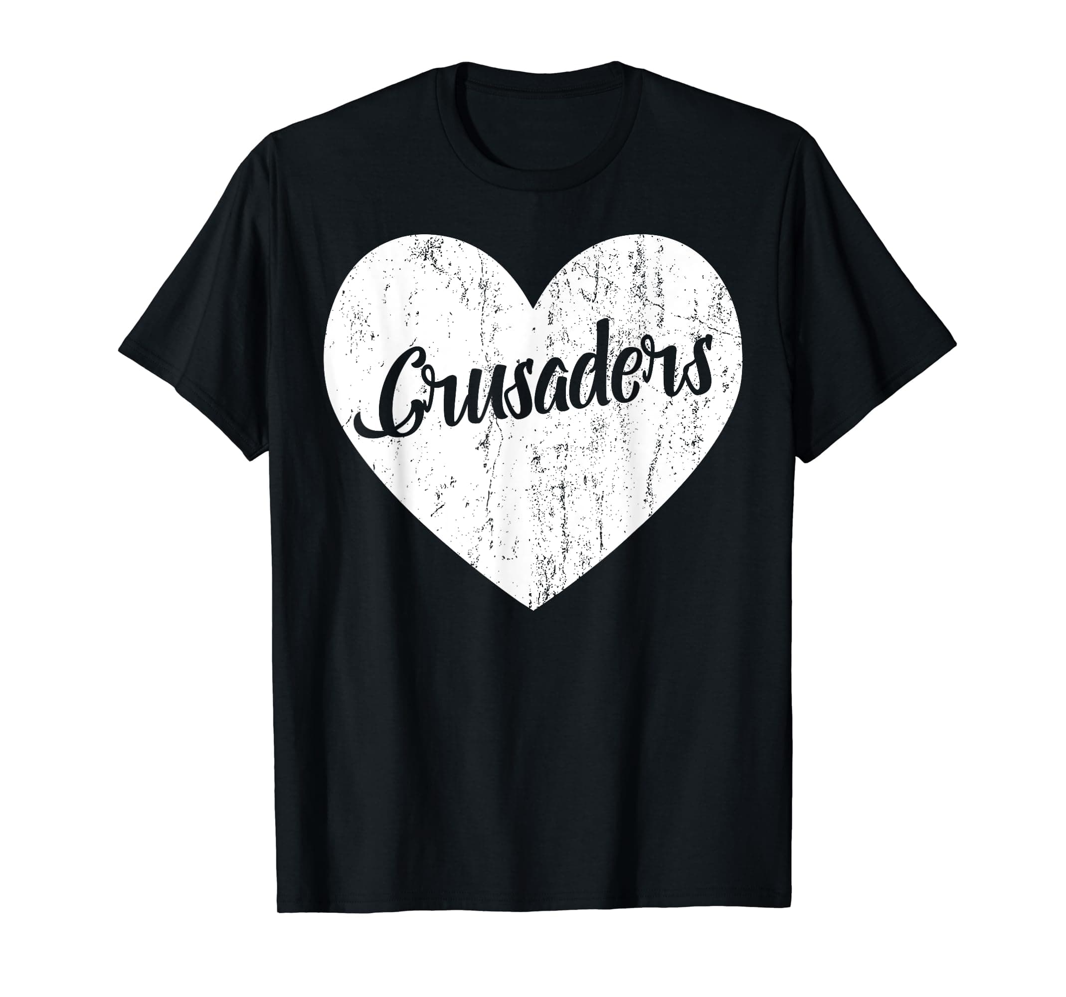 School Spirit Sports Team Apparel & TeesCrusaders School Sports Fan Team Spirit Mascot Heart Gift T-Shirt