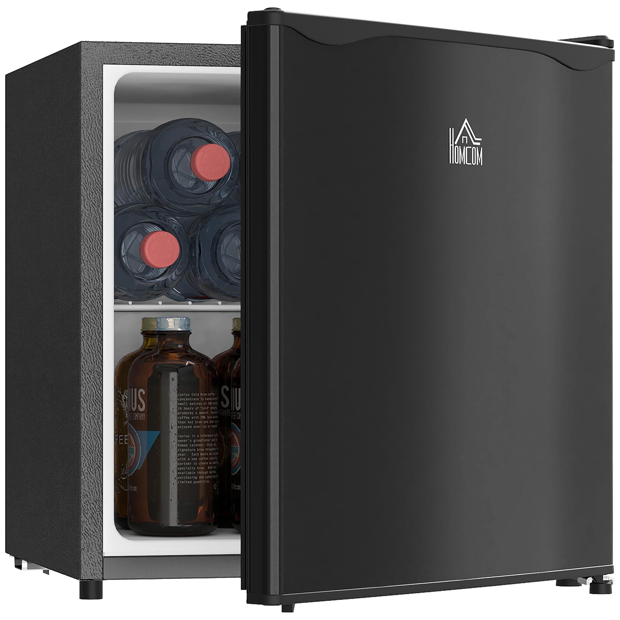HOMCOM Mini Freezer Countertop, 1.1 Cu.Ft Compact Upright Freezer with Removable Shelves, Reversible Door for Home, Dorm, Apartment and Office, Black