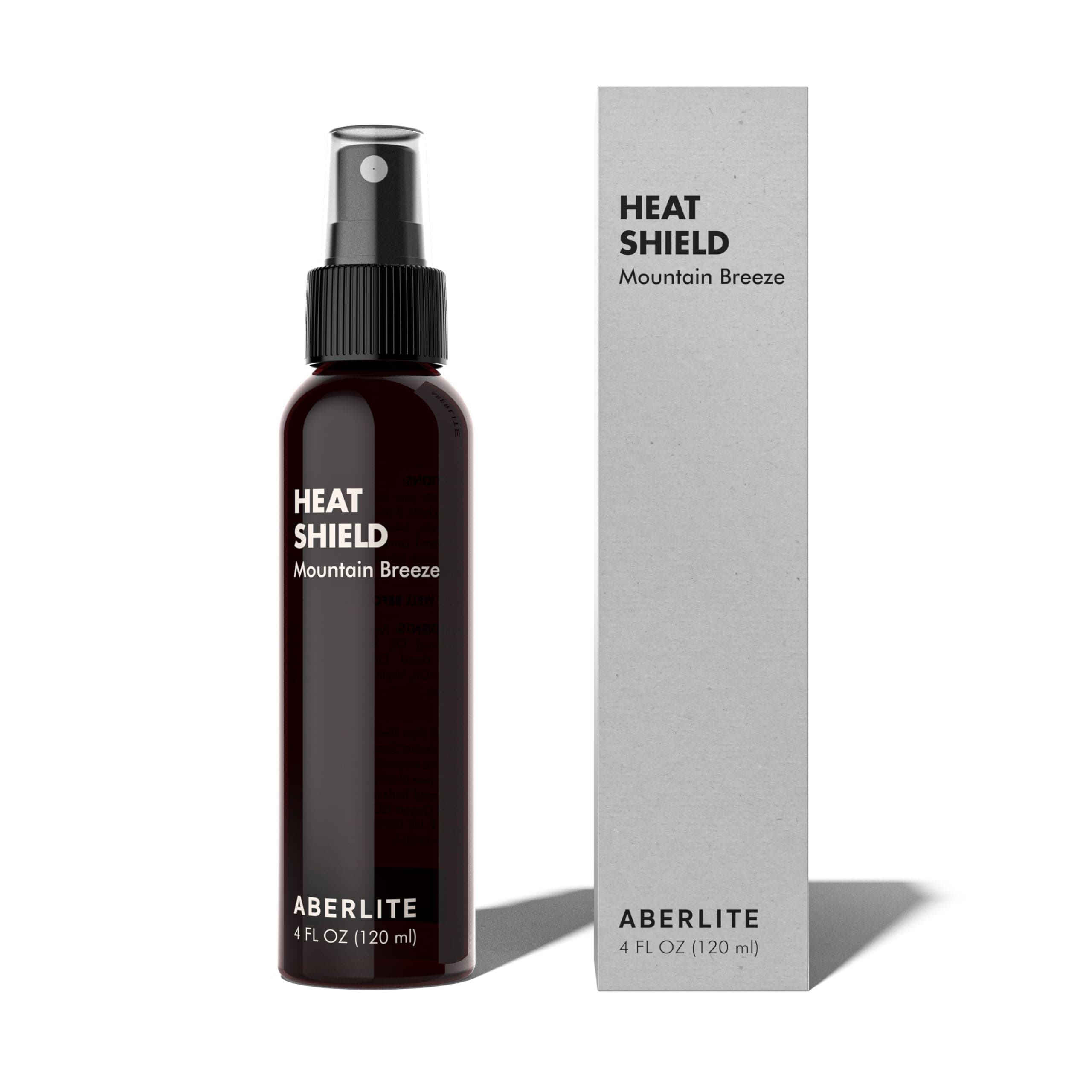 Aberlite Heat Shield Heat Protectant Spray, 4oz - Argan Oil Scent, Moisturizes, Softens and Protects Hair from Heat Damage, Made with 100% Natural Ingredients, Ideal for Men and Women