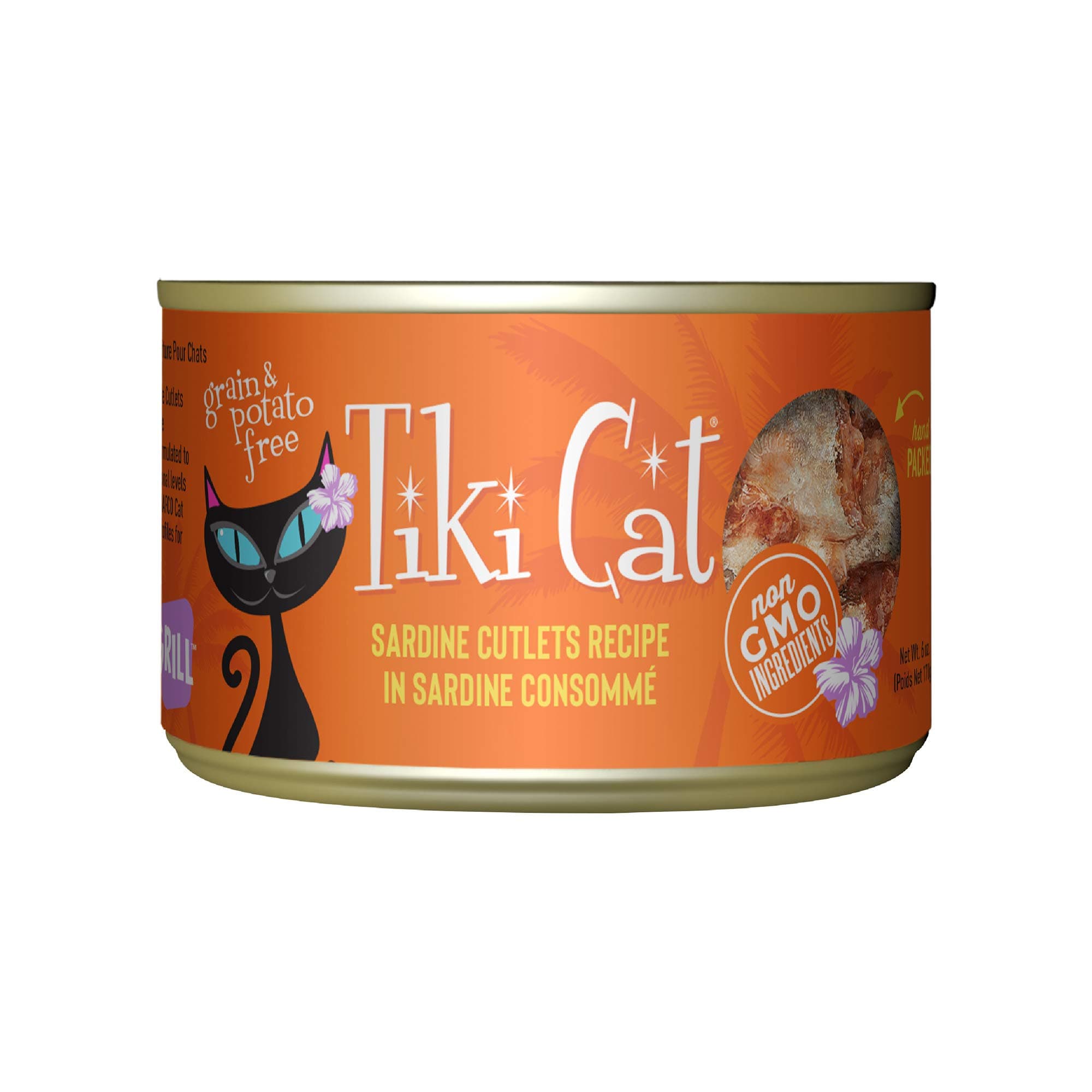 Tiki Cat Grill Wet Cat Food, Sardine Cutlets, 6 oz. Cans (8 Count)