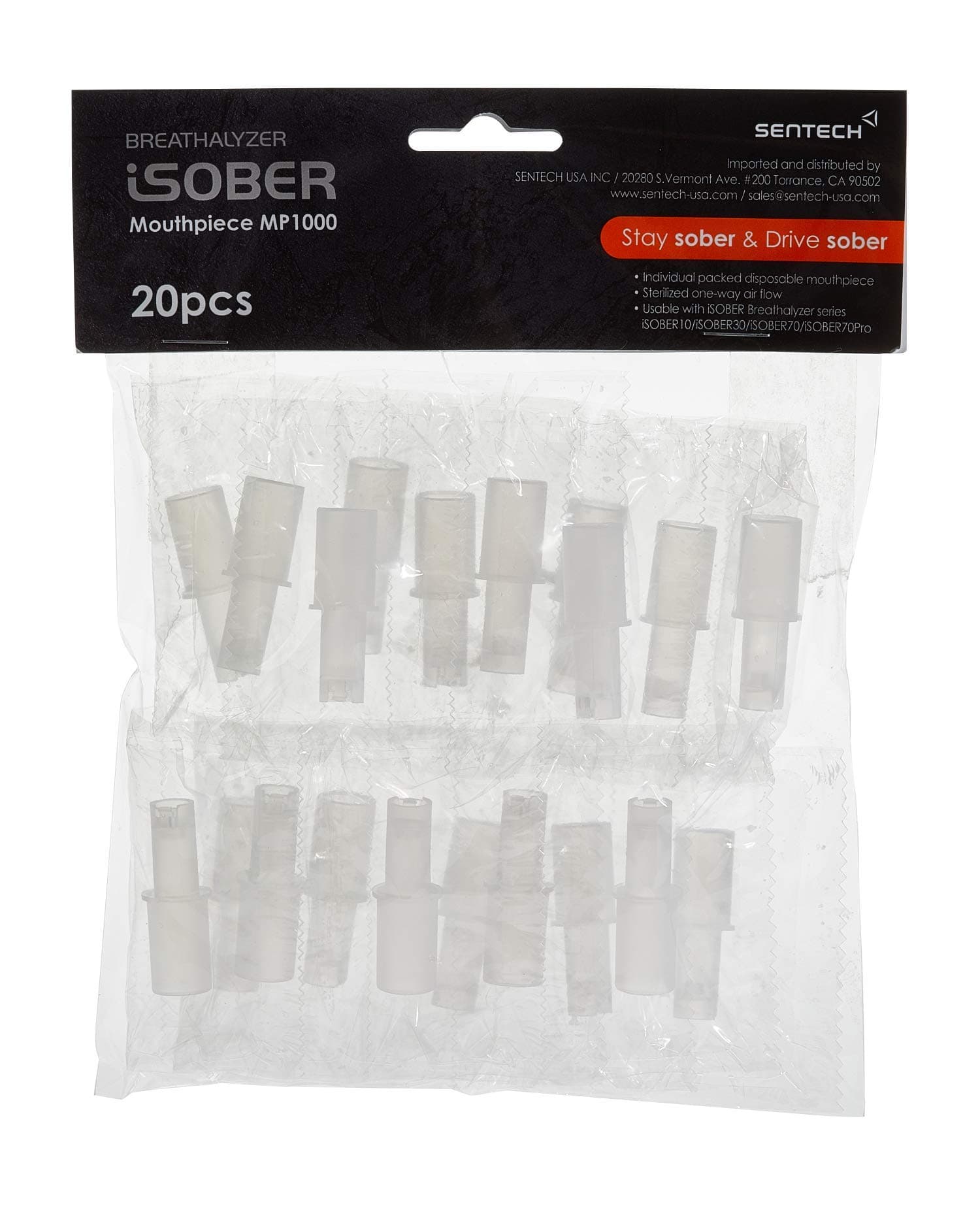 iSOBER[HSA/FSA Eligible] Breathalyzer Mouthpiece MP1000 (20pcs / Pack)