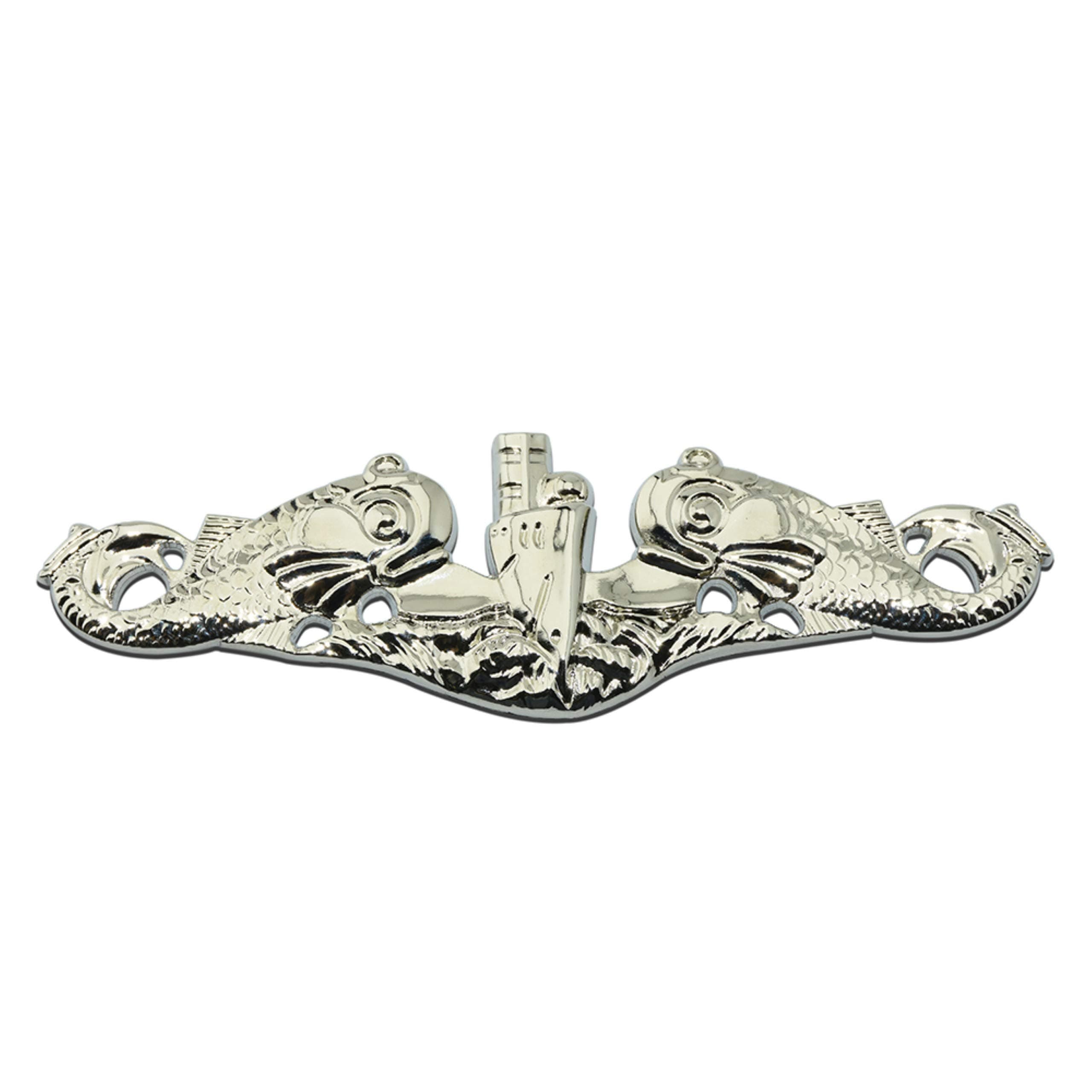 Patriot Accessories Submarine Warfare Silver Metal Auto Emblem