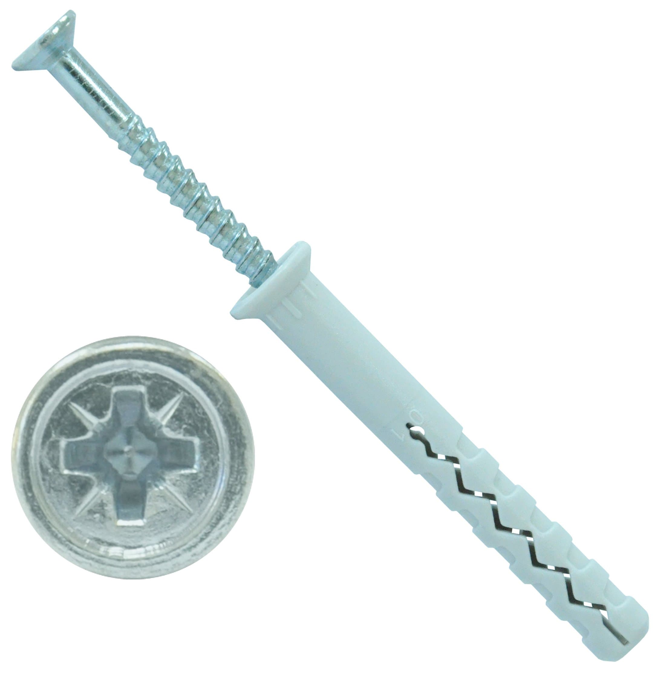 Parco Wall Plug ND 6.0 x 80 mm Galvanised Nails Pack of 100 [Energy Class A+]