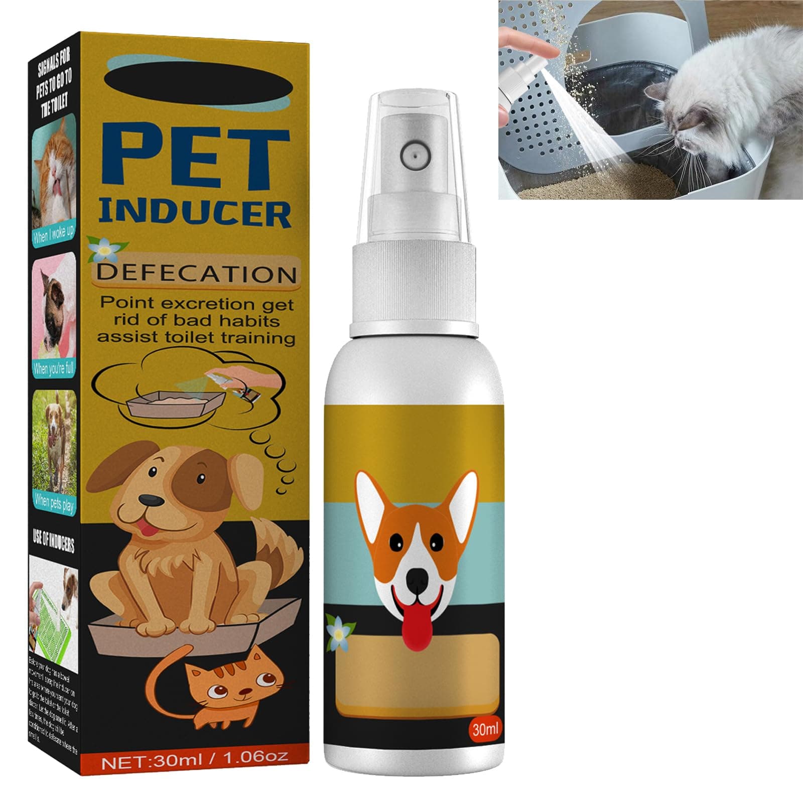 Pet Potty Training Spray,Dog Potty Training Spray,Dog Training Spray For Indoor Outdoor,Training Aid Spray,Dog Toilet Training Aid For Designated Potty Area Toilet Training Potty Training Spray 1pc