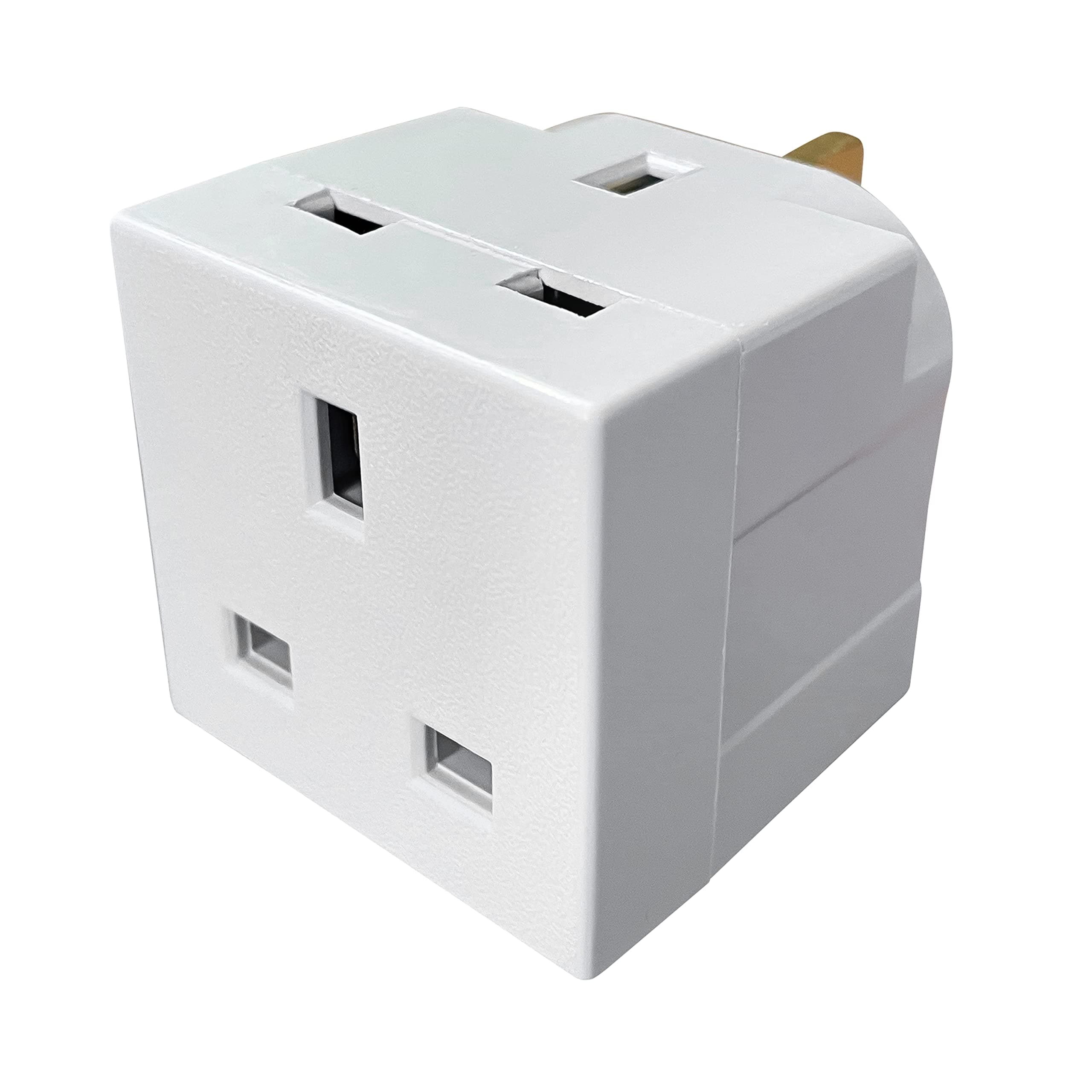 [NOVA] 2 Way Double Plug Adaptor - Multi Plugs Extension Sockets Adapter - UK 3 Pin Socket Extensions 250V 13 Amp - Power Extender Multiplug Block for Kitchen, Office, PC, TV, Indoor Lighting