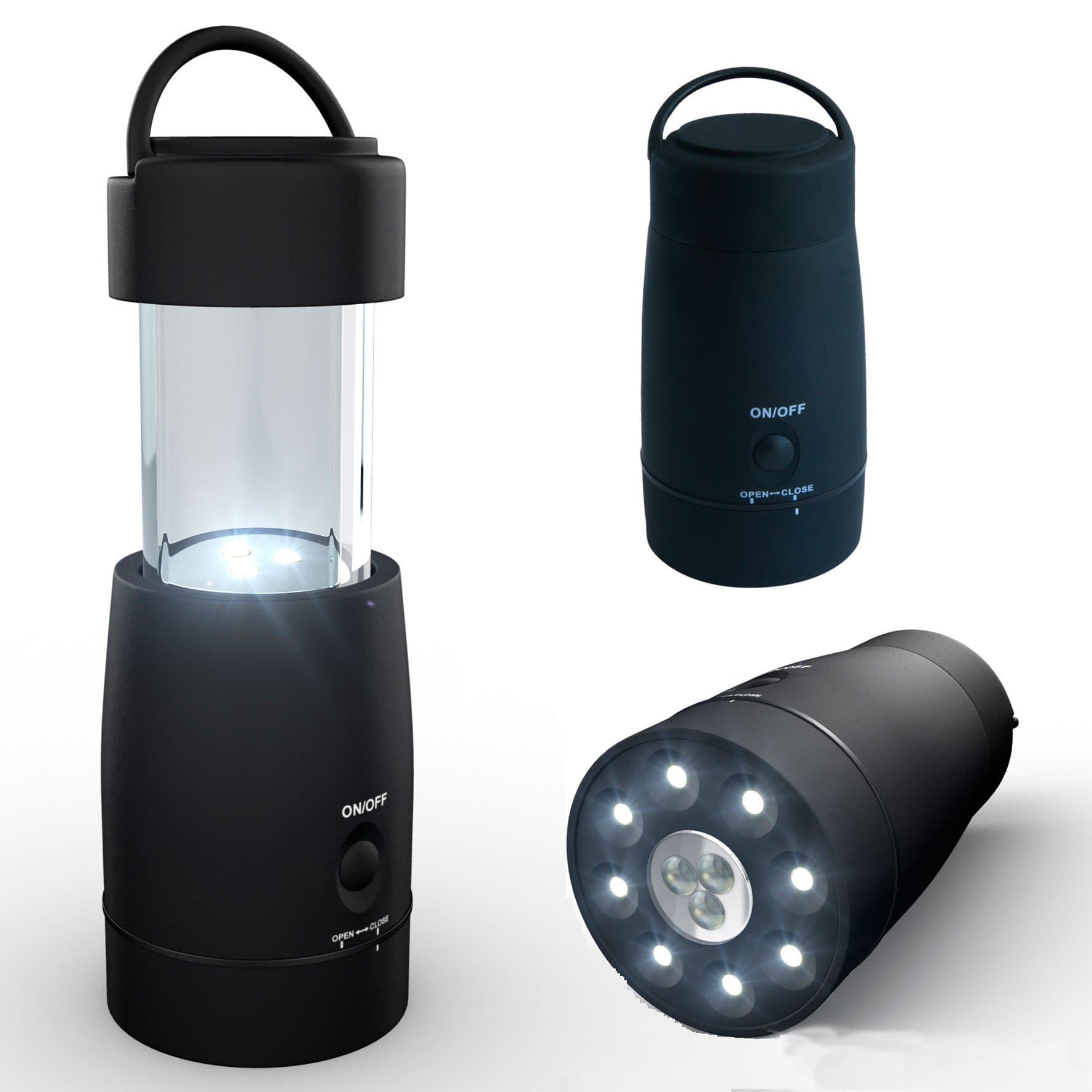 Compact Multi-function LED Flashlight/Lantern + FREE Carry Bag! Lightweight Compact Pop-up Design. 3 Modes Ideal for Home Emergency, Power Outage, Children's light