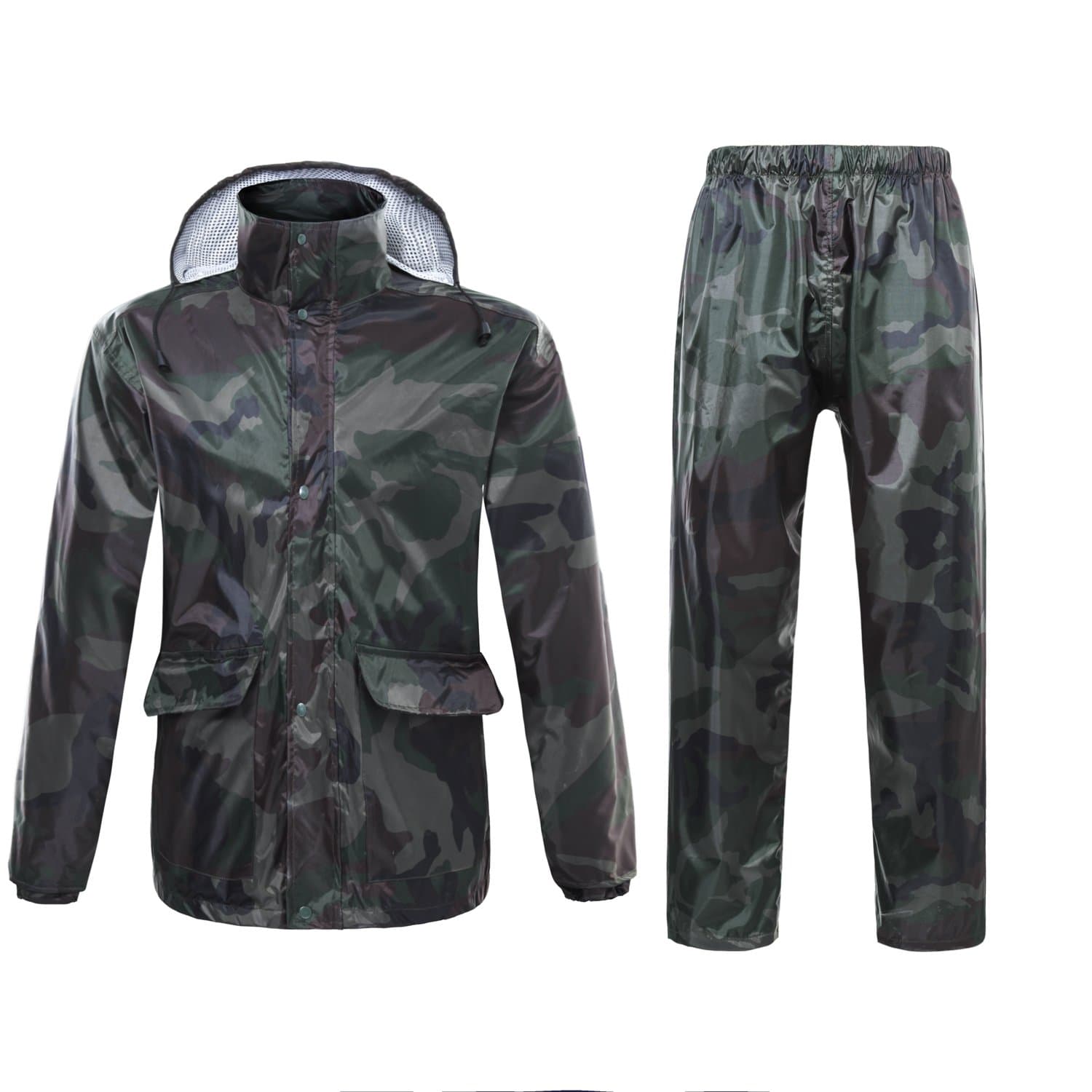 7VSTOHS Men Women Waterproof Jackets Trousers Motorcycle Cycling Raincoats Suits Splits Coats Trousers Sets For Wet Weather