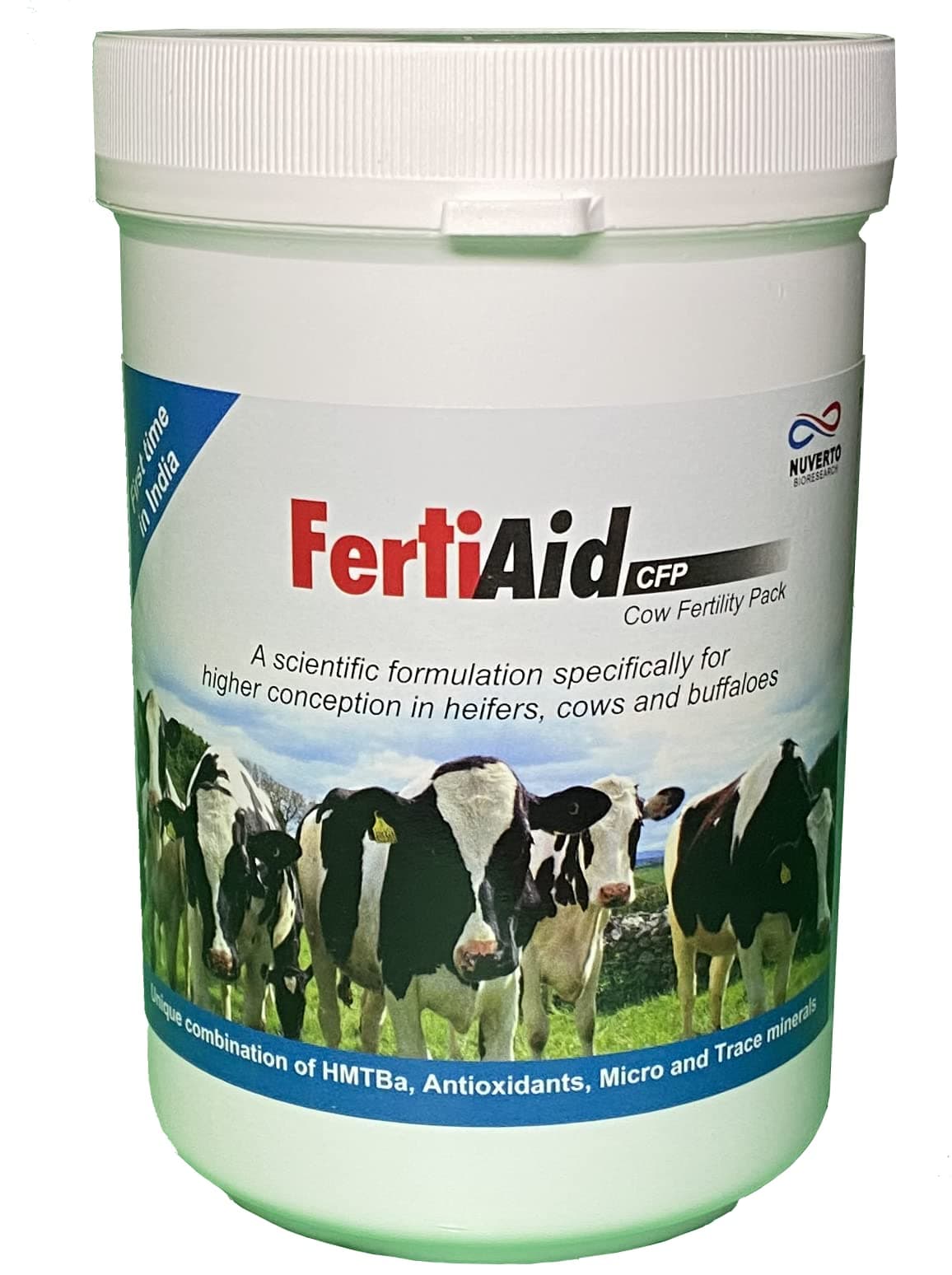 NUVERTOBIO - FERTIAID CFP (Cow Fertility Pack)-1 Kg- Improves Conception Rate in Cow and Buffalo