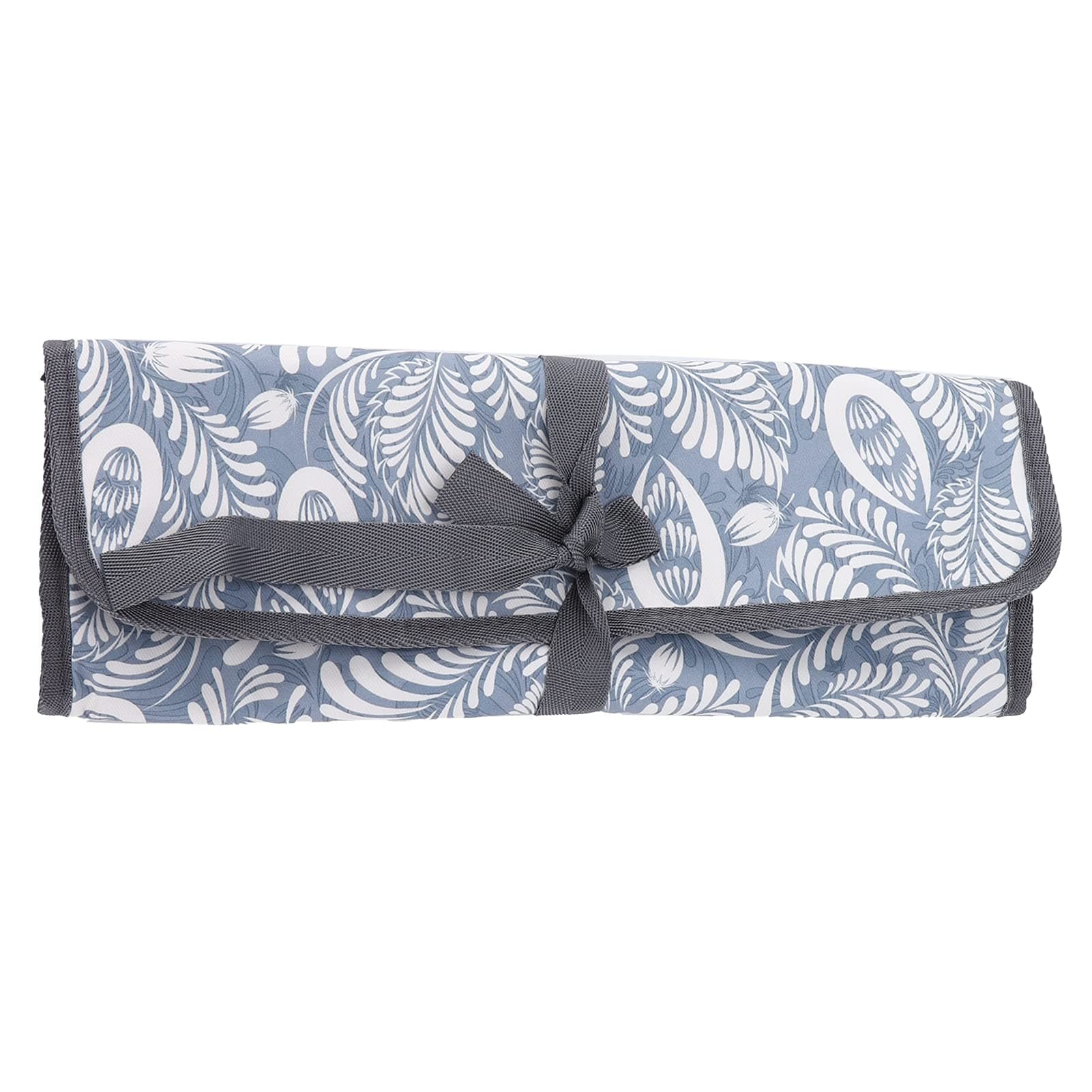 Generic Crochet Storage Bag, Knitting Storage Bag Keep Things Neat and Orderly Perfectly Designed Knitted Bag for Store Crochet Accessories(Grey Waist Valley Flower)