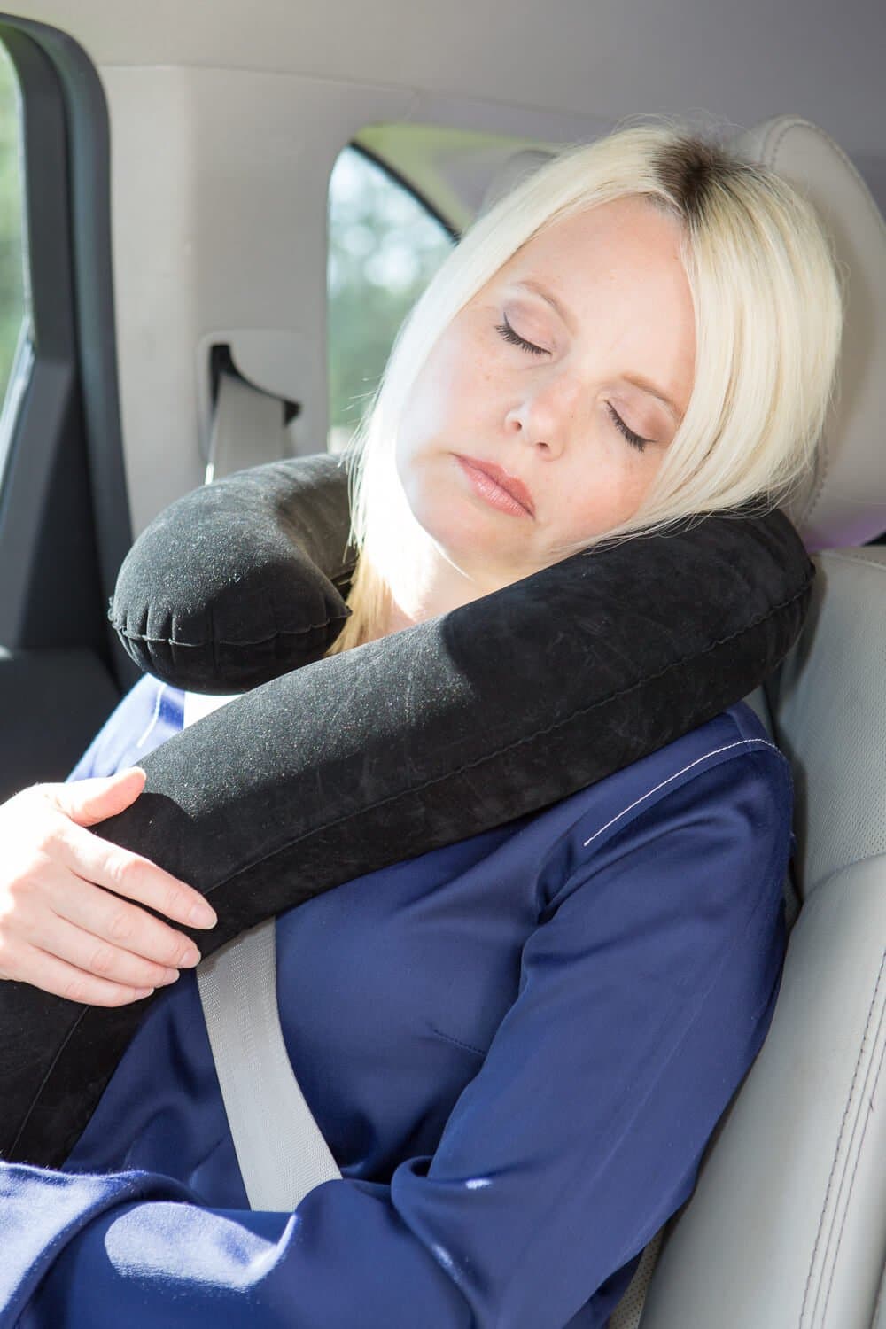All-New Airplane Pillow. Multi-Use Airline Pillow. Rolls Up Small Snaps To Luggage. Achieve True Rem Sleep For Traveling. Soft Inflatable Travel Pillow Fits Like A Hug Great For Wheelchairs.