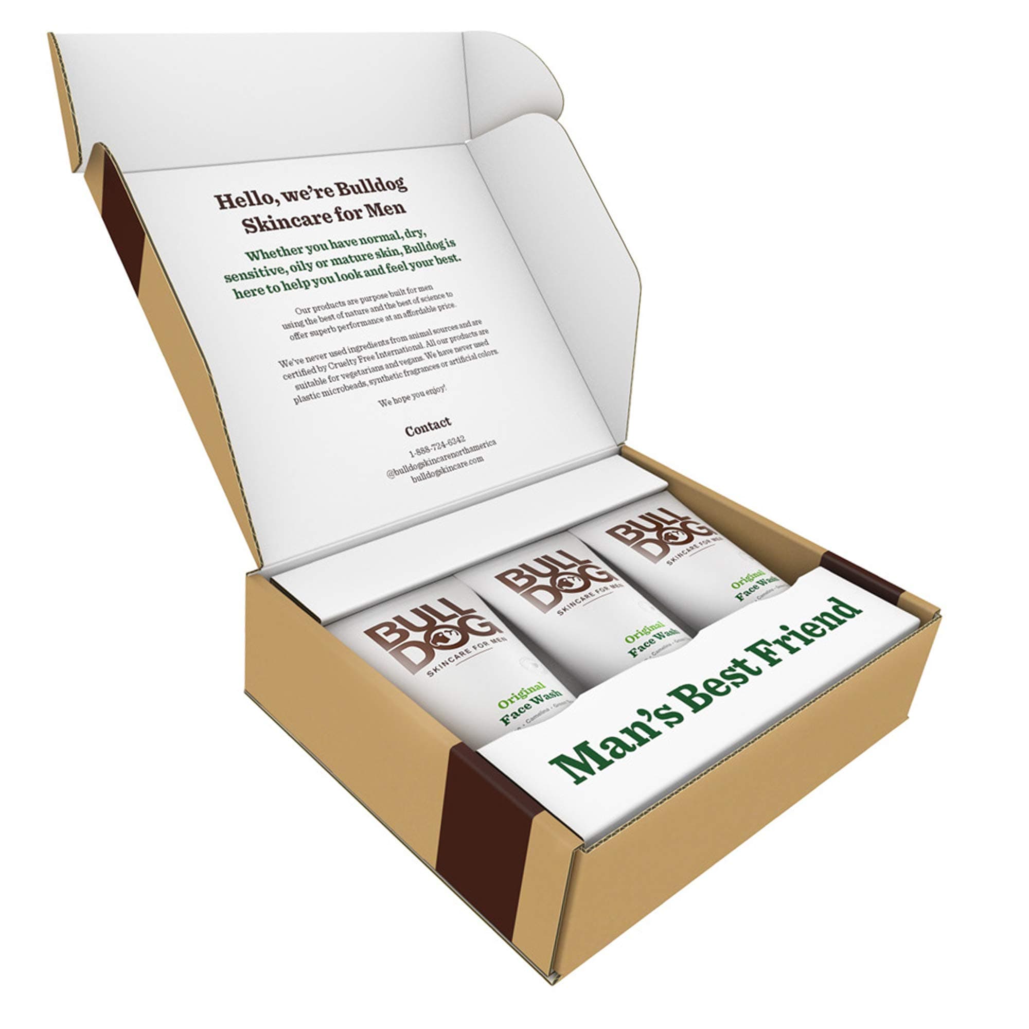 Mens Skincare and Grooming Original Face Wash with Aloe, Camelina & Green Tea, 5 Fl. Oz. - Pack of 3