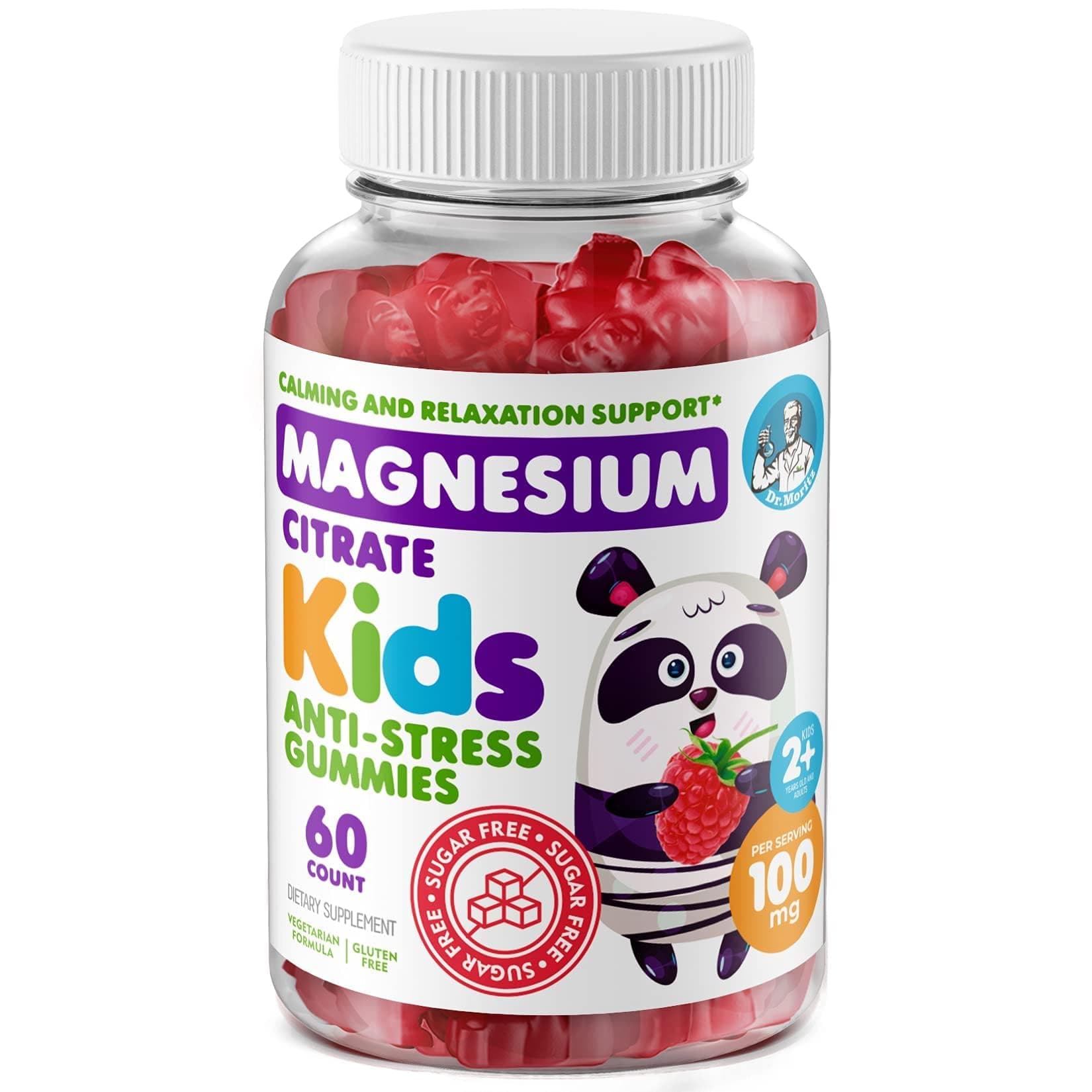 DR. MORITZ Kids Magnesium Citrate Kids Anti Stress Sugar Free Gummies, 60 count