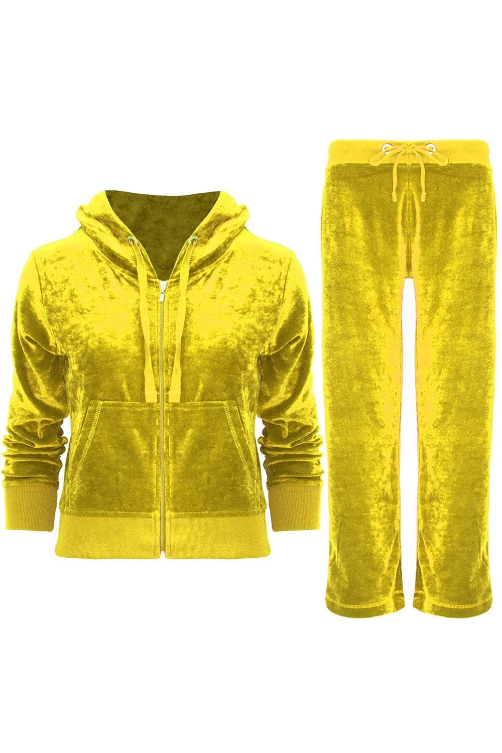Be Jealous Womens Velour Loungewear Hoodies Velvet Ladies Jogging Hooded 2PCS Tracksuit Set