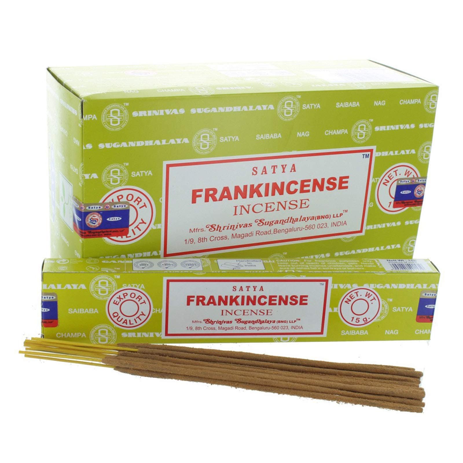 Satya Sai Baba Nag Champa - Frankincense Incense Stick Box - Pack Of 12 (15 Gram Each)