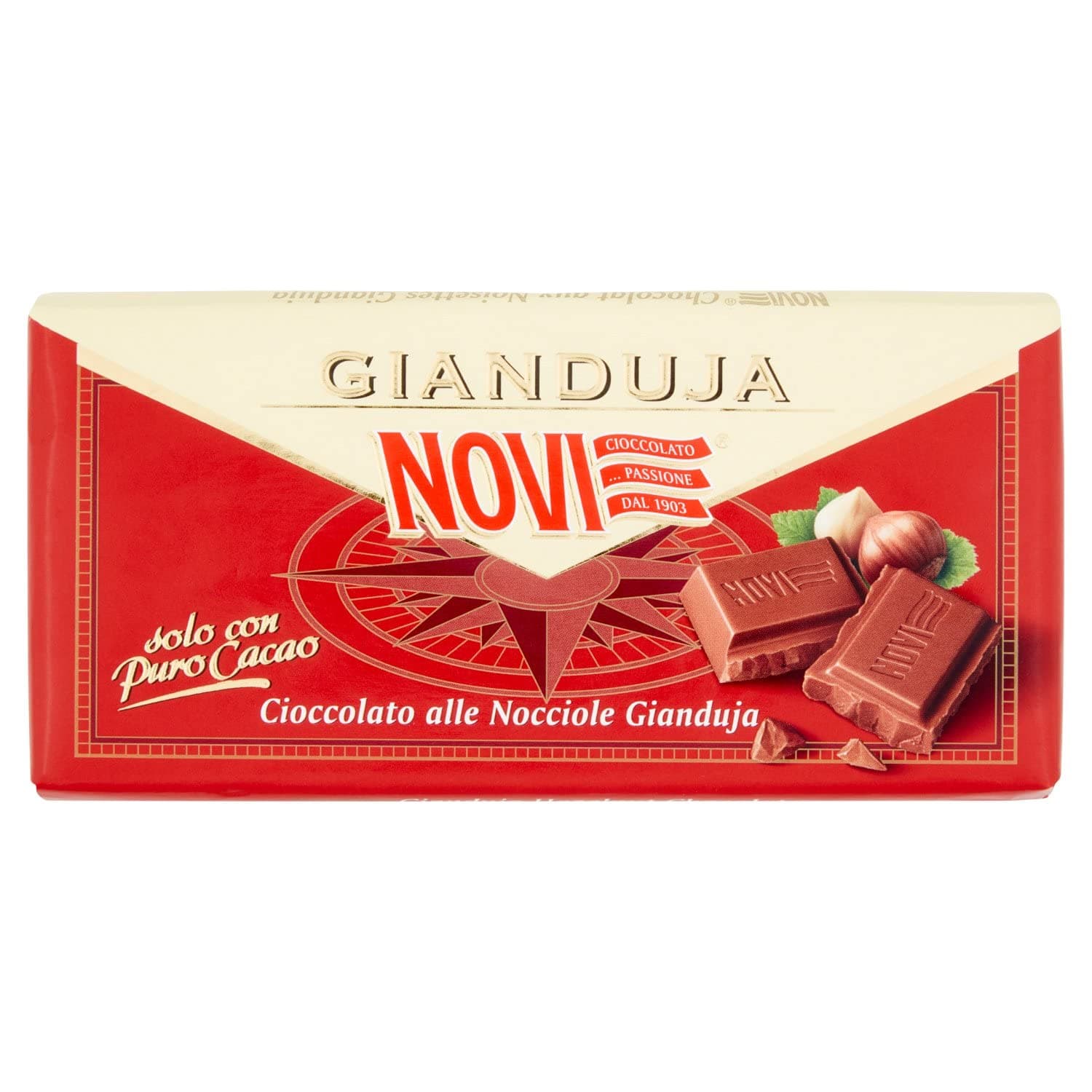 Novi Chocolate Bar with Gianduja Hazelnuts, 100 g
