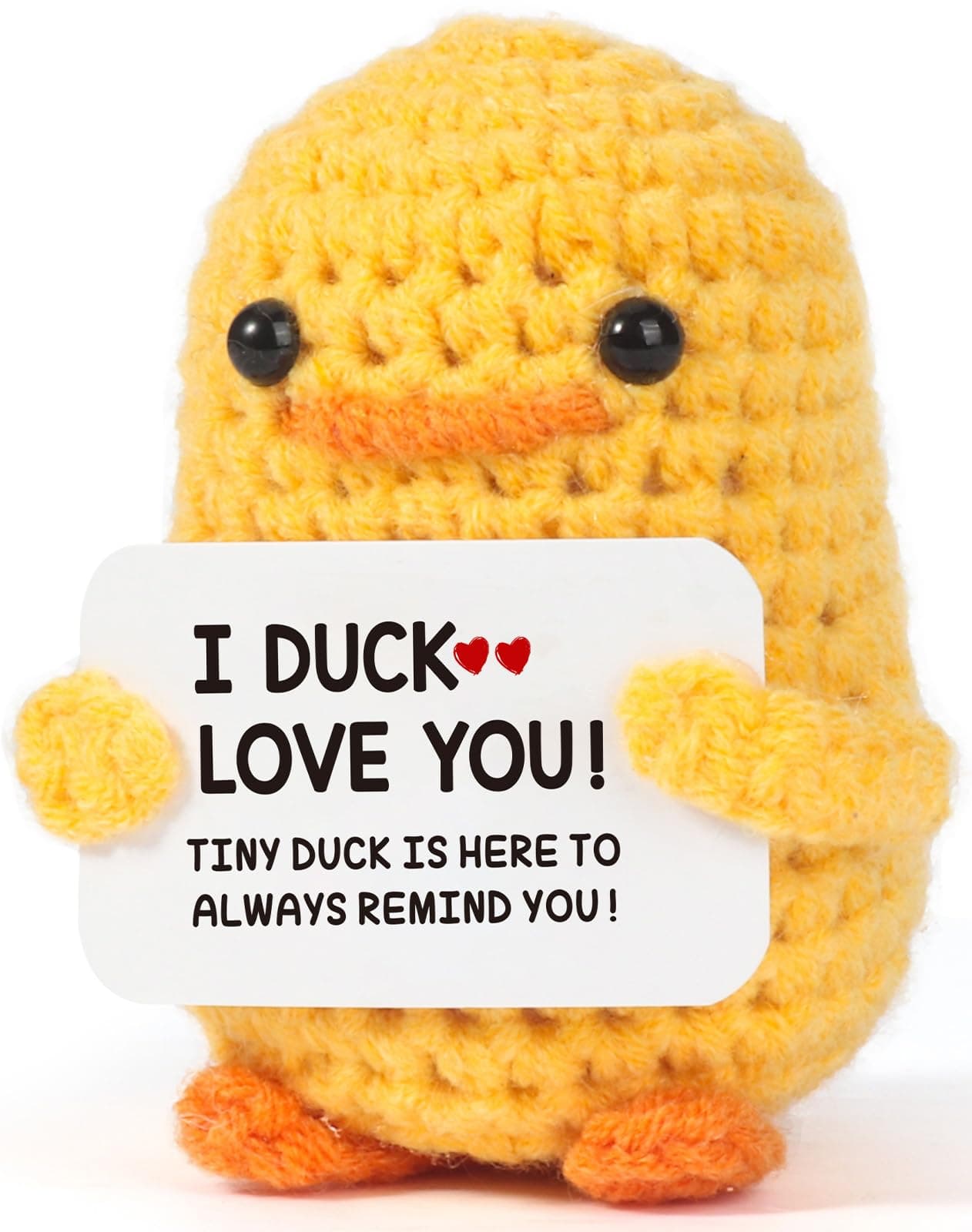 MBL Gifts for Girlfriend Boyfriend Anniversary - Funny Birthday Easter Basket Stuffers Essentials Romantic Crochet Duck Gifts for Women Her Him Wife Husband Fiance Couple Wedding Engagement