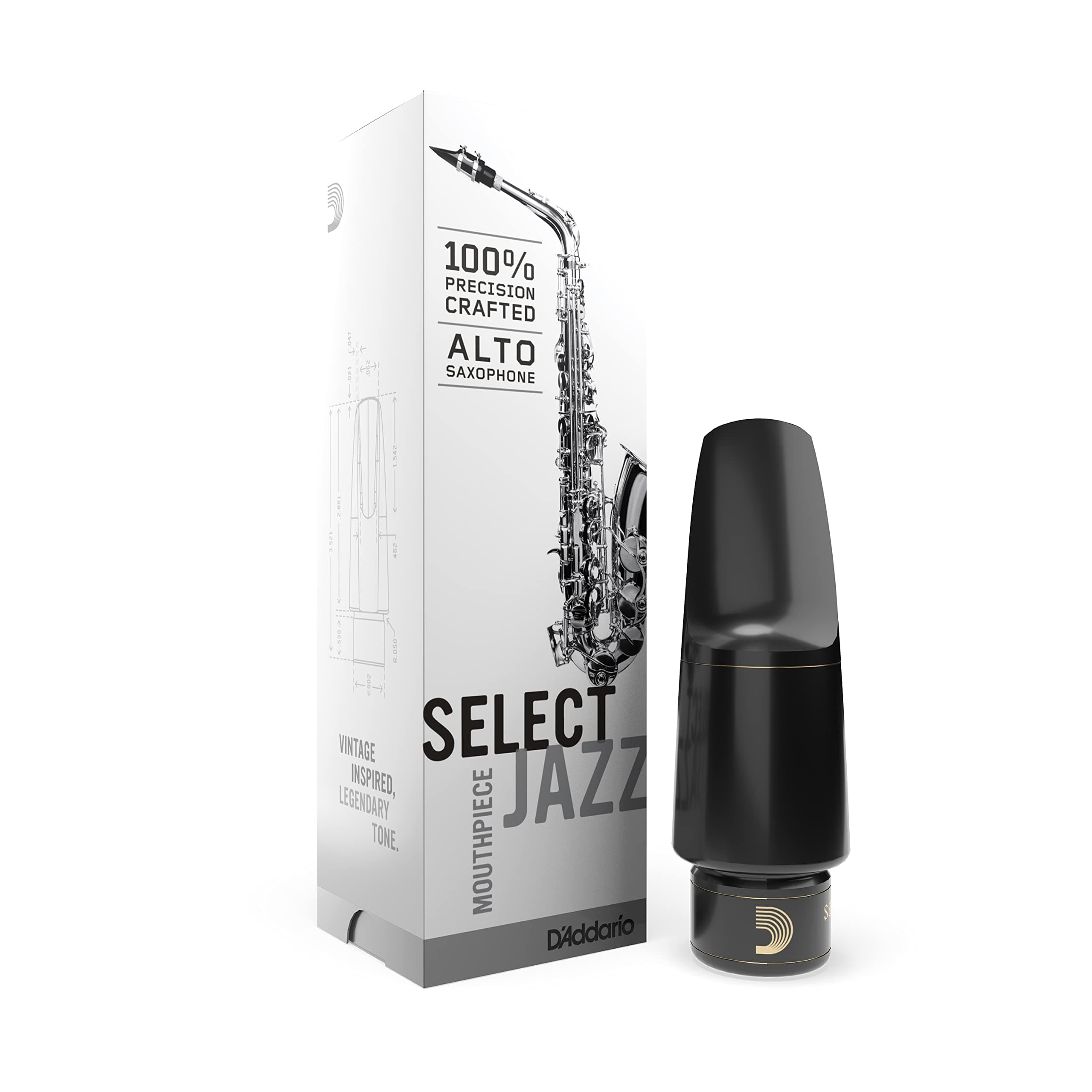D'Addario Select Jazz Alto Saxophone Mouthpiece, D6M