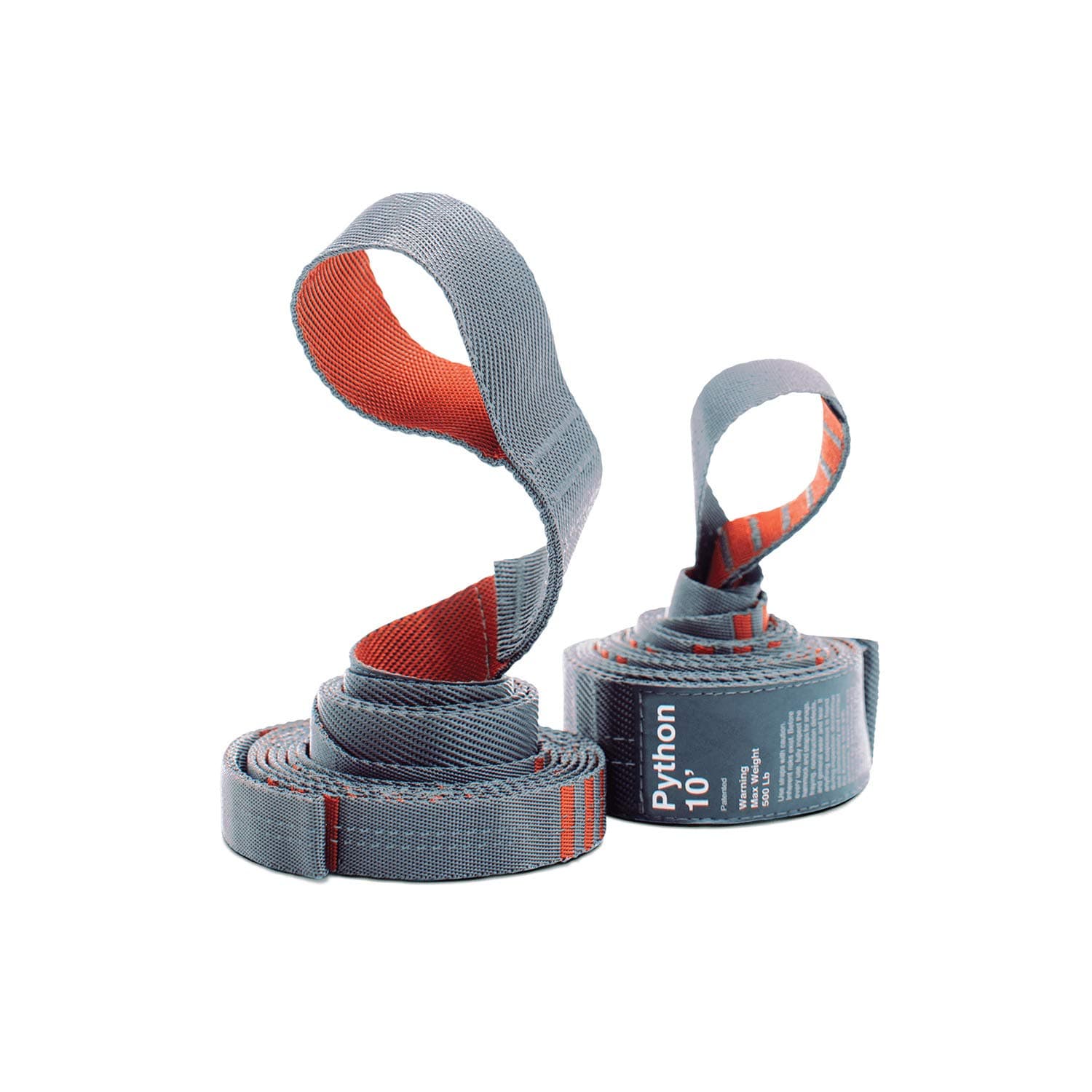 KAMMOK: Python 10' Tree Friendly Hammock Straps | Woven, No-Stretch, Knotless, Durable (Lightweight & Compact: Perfect for Hiking, Camping, Backpacking), Set of 2 w/Stuff Sack