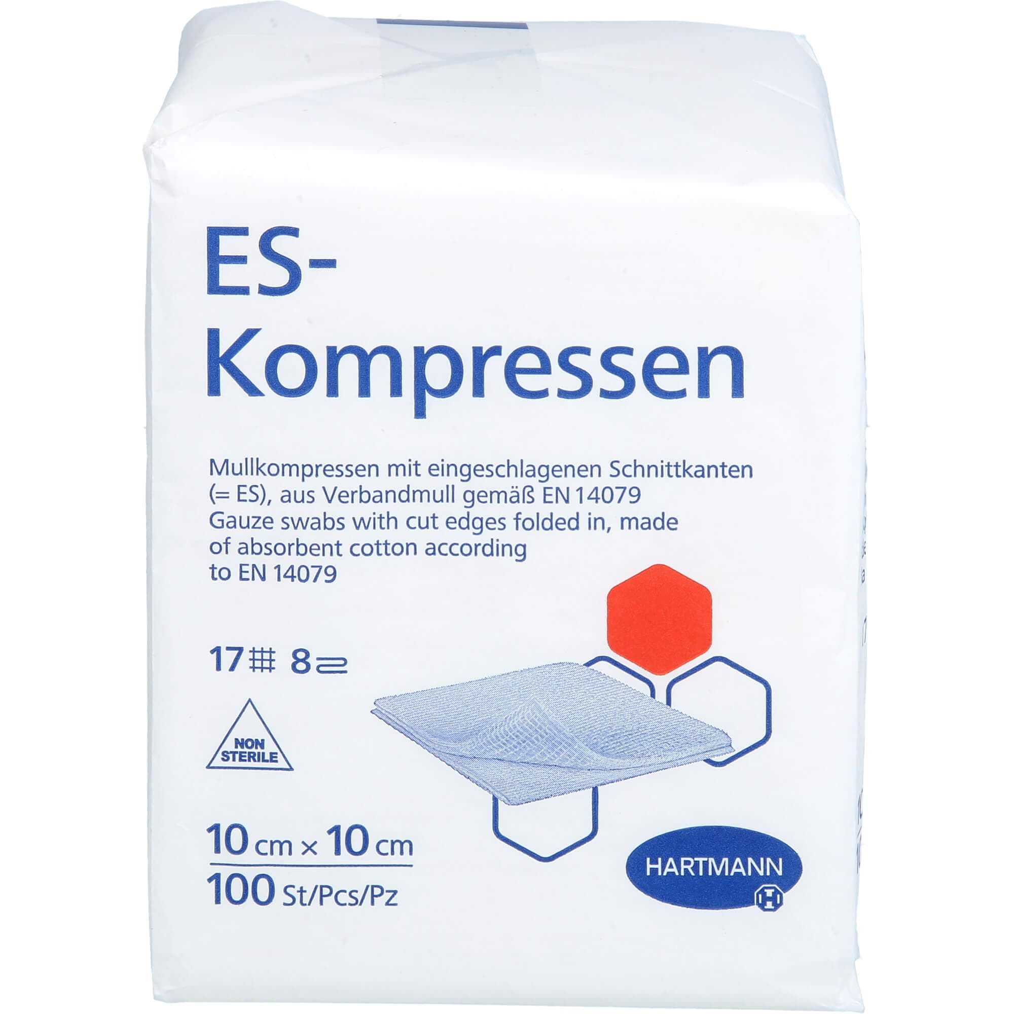 IT COMPRESSES non-sterile 10x10cm 8f, 100 Pieces