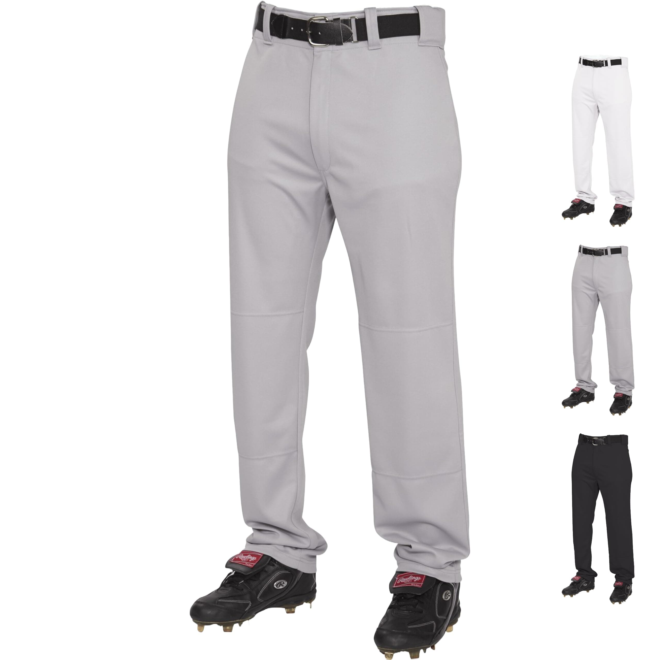 Rawlings Men's Semi-Relaxed Full Length Baseball Pants | Adult Sizes | Solid | Multiple Colors