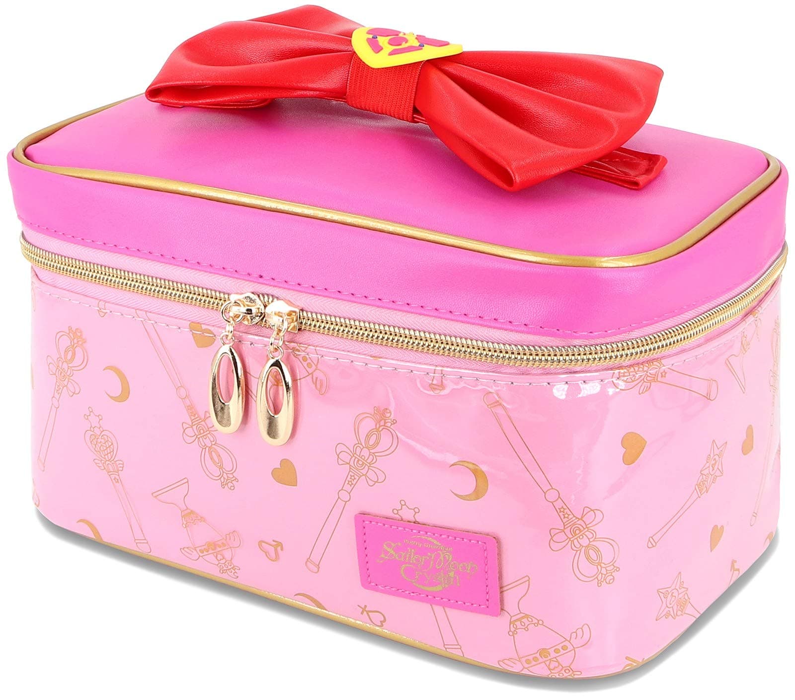 Roffatide Anime Sailor Moon Cosmetic Bag for Women Waterproof Makeup Bag Travel Organizer Case Storage Bag Pink Medium