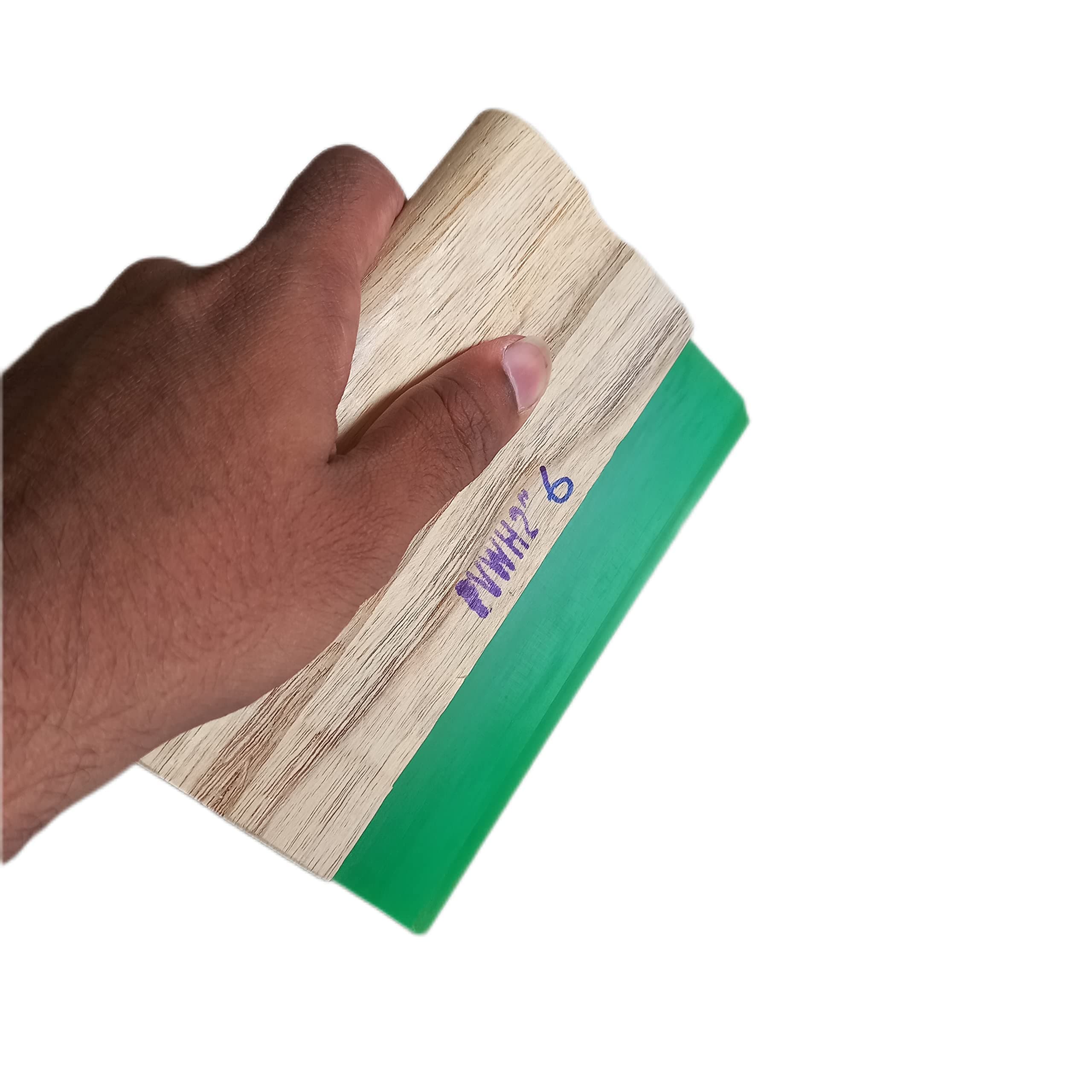 Phoenix enterprise Squeegee Heavy Wooden Body with Nylon Rubber for Screen Printing,applying Glass Films, Vinyl Install and for Glass Cleaning. (6 inch)