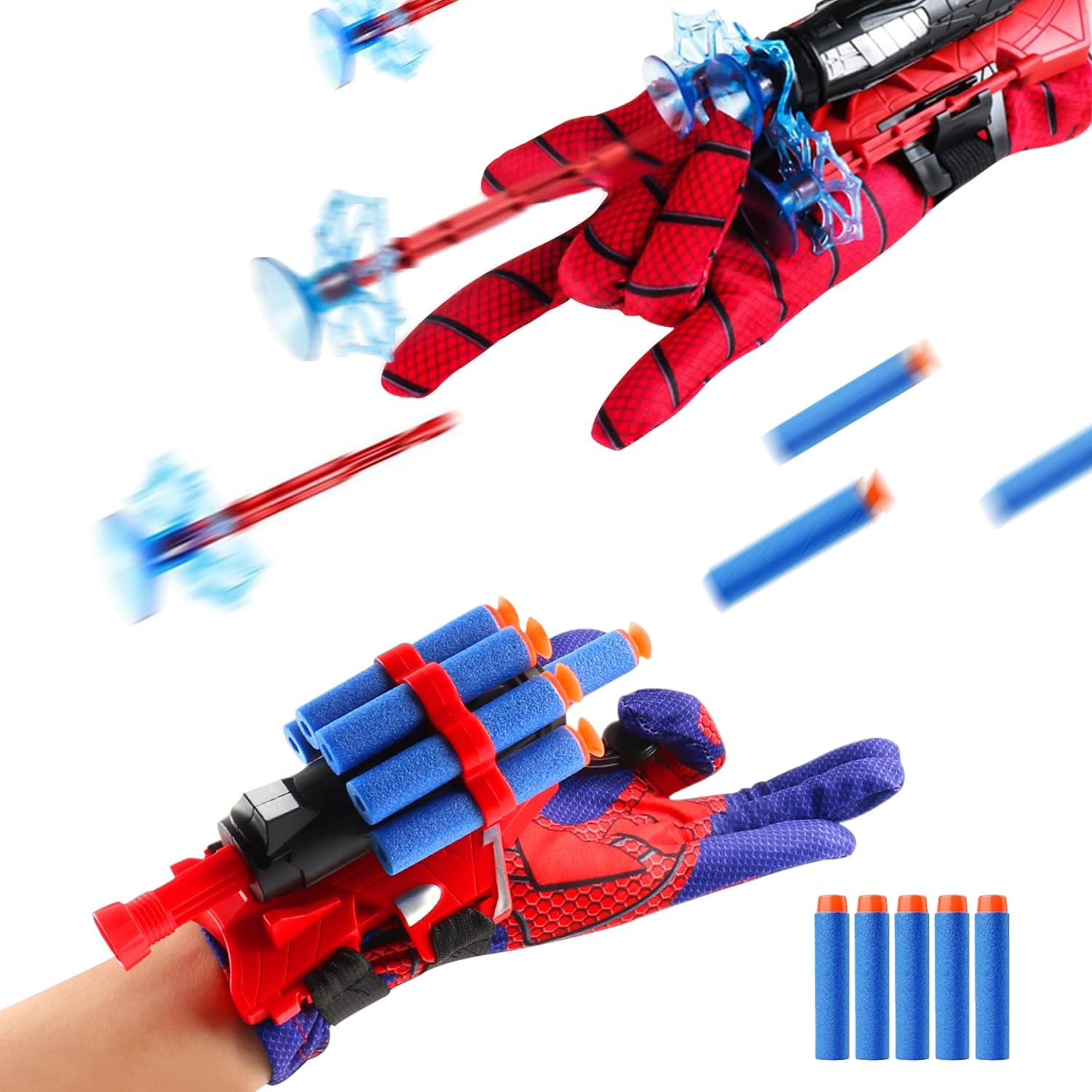 Spider Web Gloves Shooters Costume Toy for Kids Girl Boys Cosplay Launcher Action Figure
