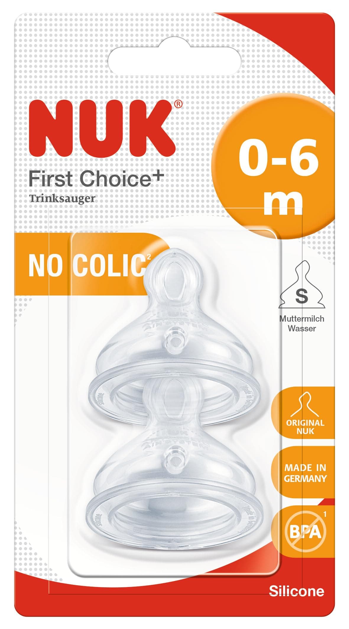 NUK First Choice Plus Silicone Teats (Small)
