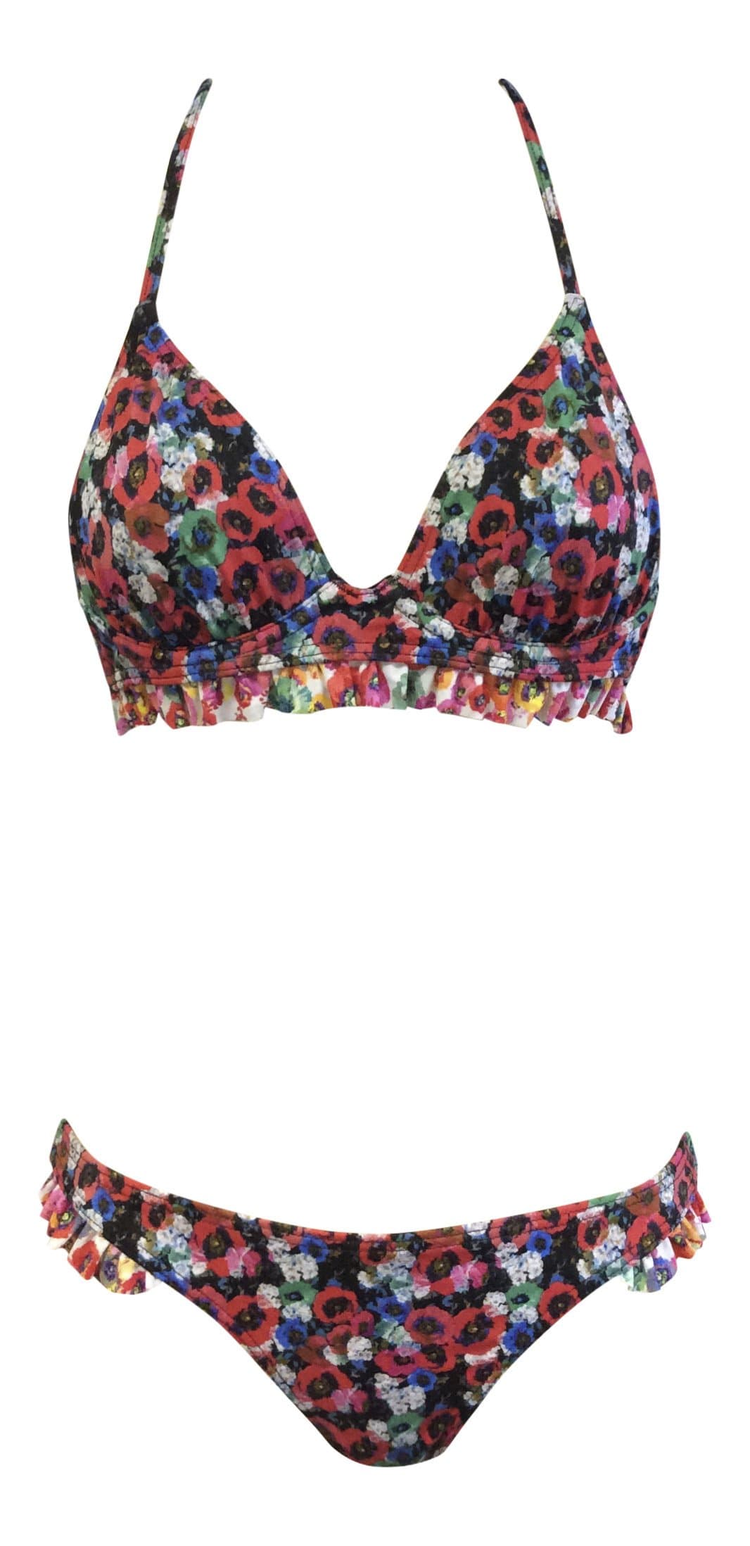 ex Urban OutfittersWomen's Top Shop Halterneck Triangle Top and Bottom Set