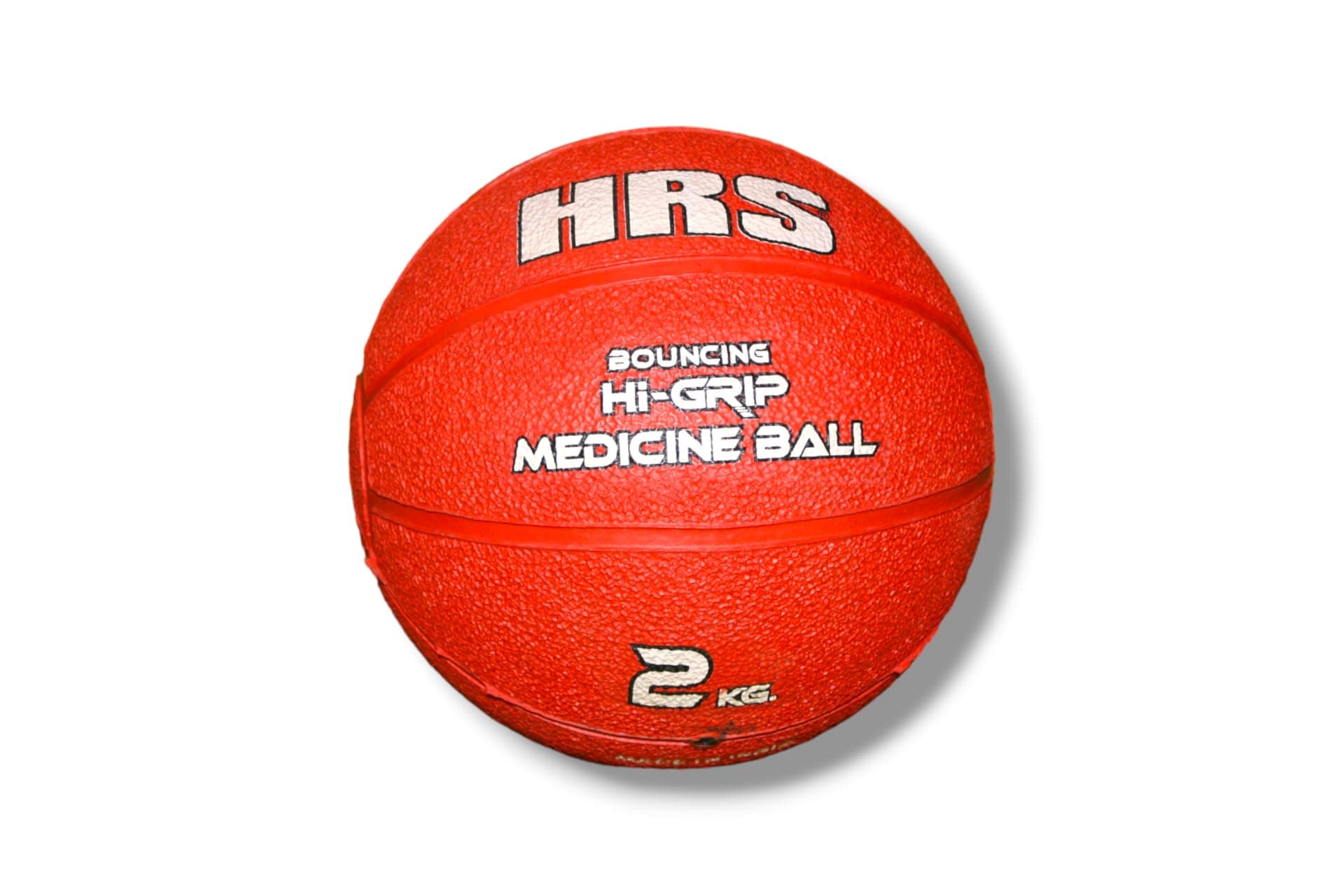 HRS Medicine Ball Rubberised High Grip Bouncing Medicine ball 2 KG (Red)