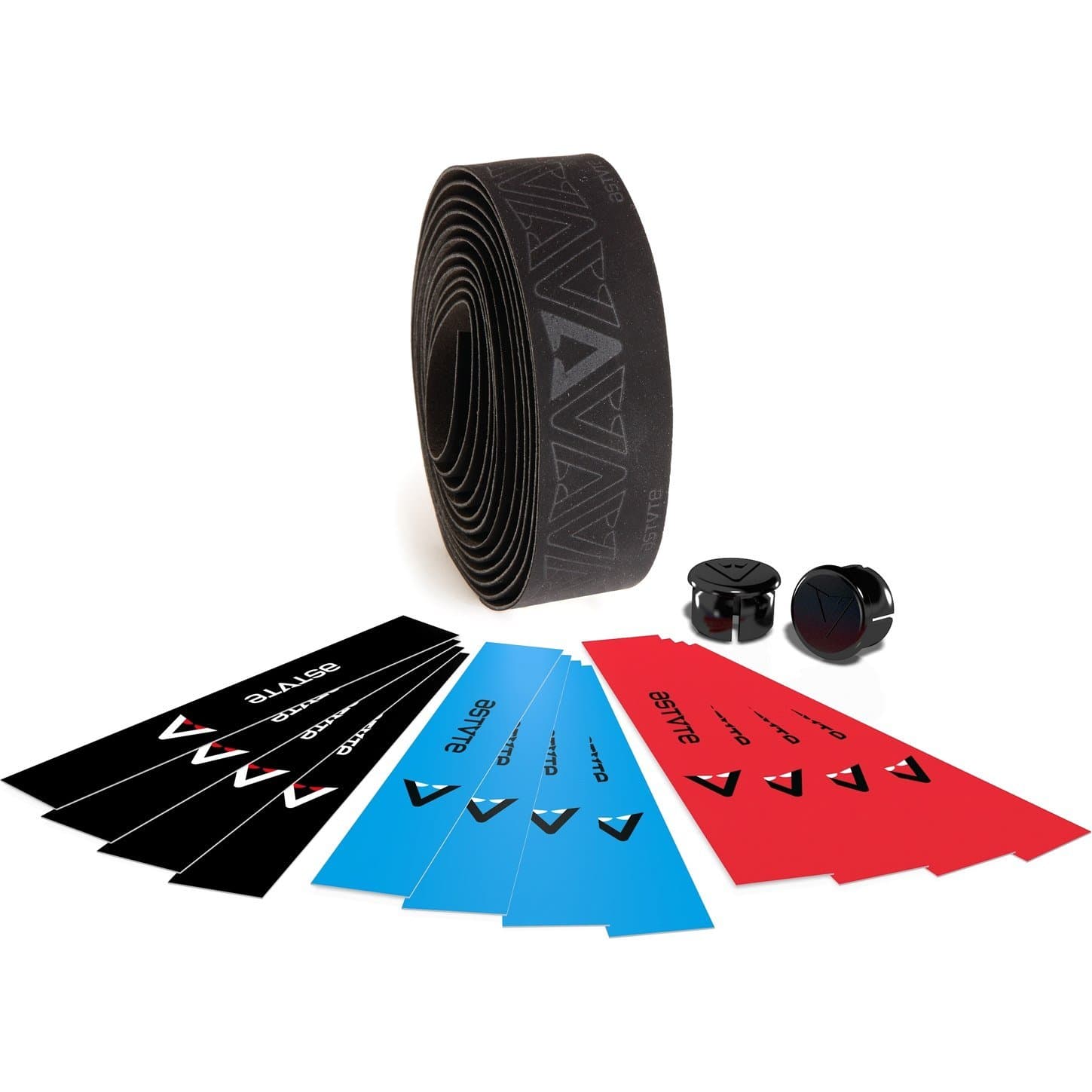 Astute Handlebar tape Dark Luxury Fluorescent straps – Black/Blue/Red, One Size
