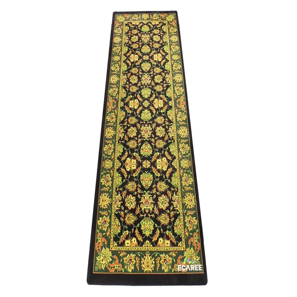 ECAREE F030Mat019 Persian Style Yoga Mat Set - Pattern 1, Eco-friendly 2 in 1 Design, Foldable & Portable, Only 3 MM Thick, Easy Cleaning, with Yoga Strap and Spray Bottle, for Yoga & Other Exercise