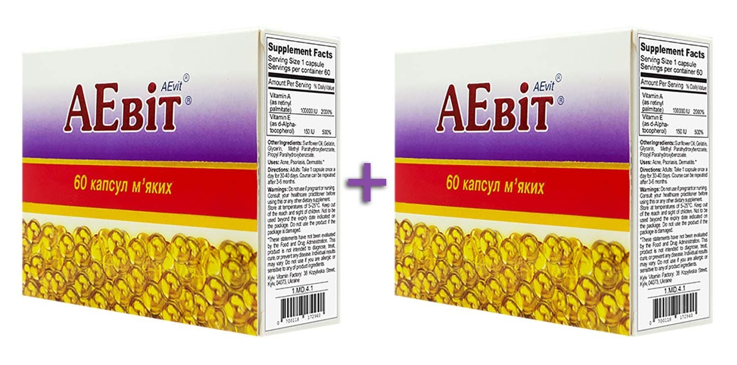 (A 100,000 IU and E Vitamins Complex 60 softgels (2)