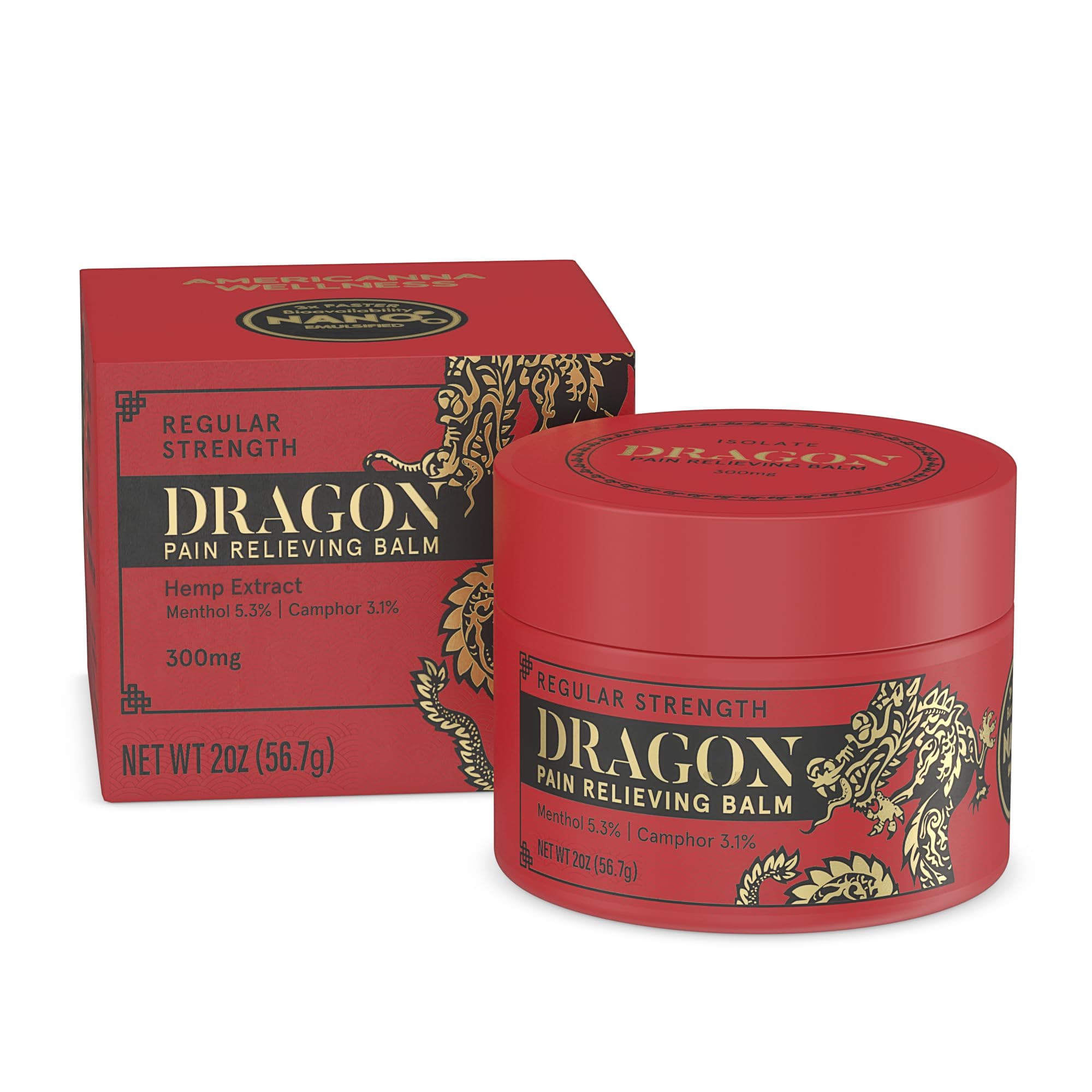 Americanna Wellness Dragon Balm 2.0 oz Jar Regular Strength