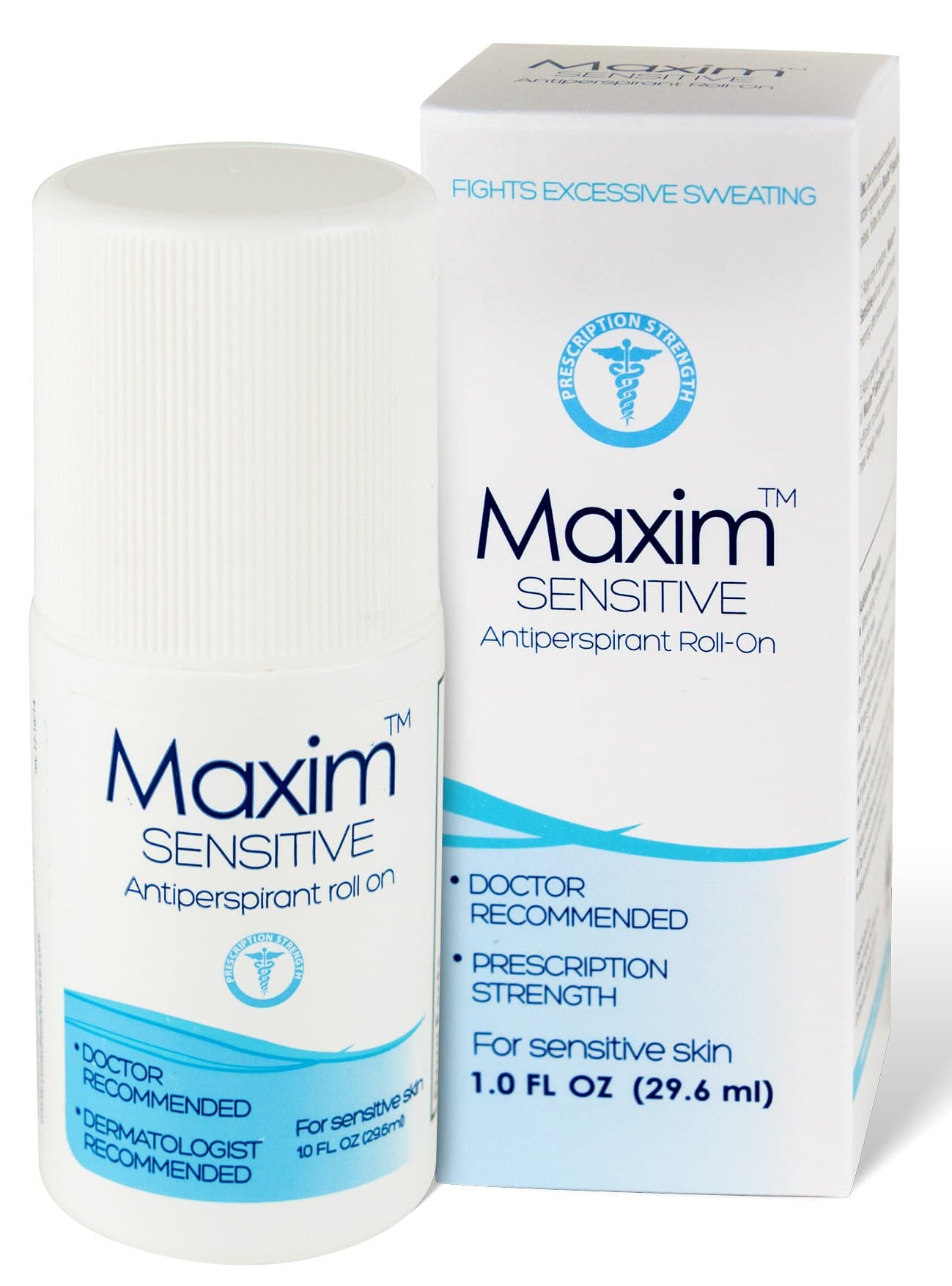 Clinical Strength Antiperspirant Men, Unscented Antiperspirant for Women, Effective Clinical Antiperspirant for Sweat & Odor, Maxim Antiperspirant Roll-On, 1 Pack, 1 Fl Oz, Sensitive