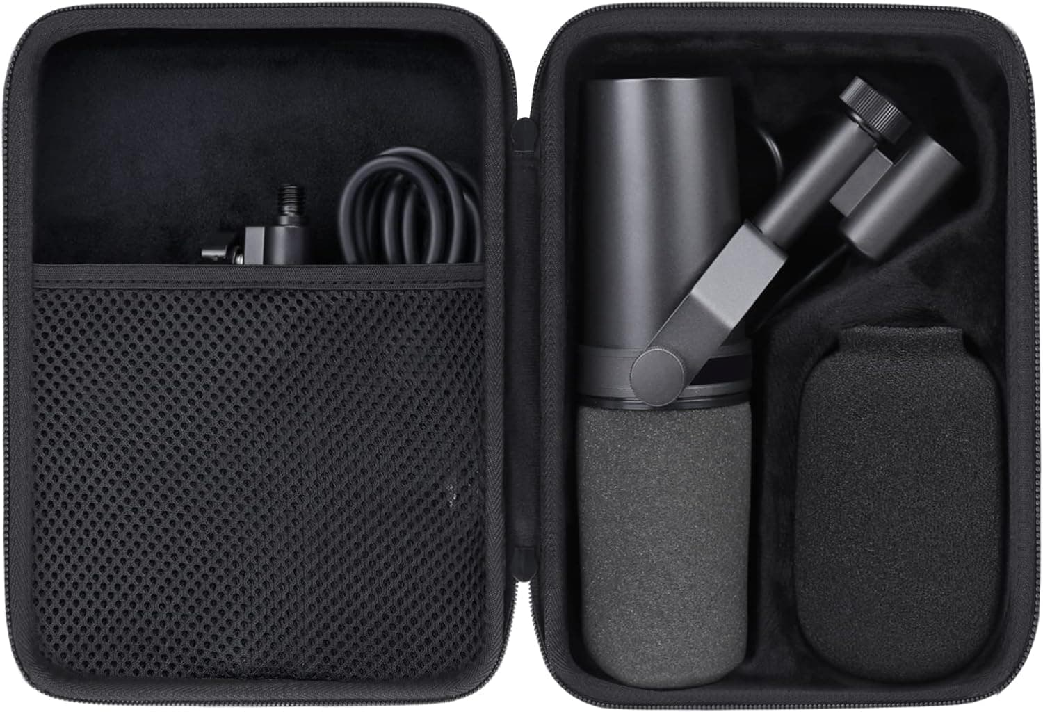 Aenllosi Hard Carrying Case Compatible with Shure SM7B/MV7 Vocal Dynamic Microphone for Broadcast (SM7B/MV7)
