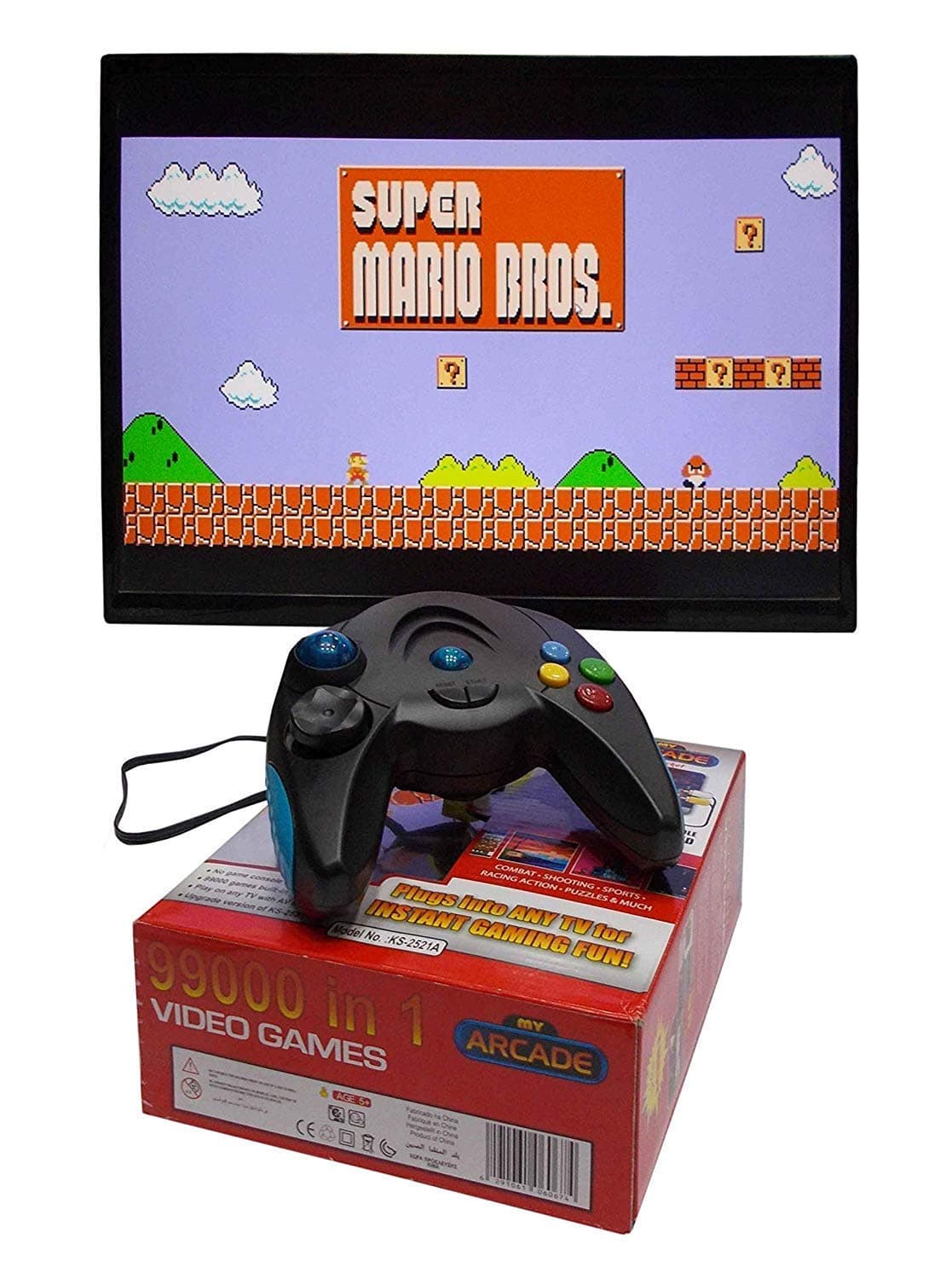 RKgupta Enterprises 99000 Video NES Old Retro Nitendo Style Games in 1 TV Game for Kids, Multicolor